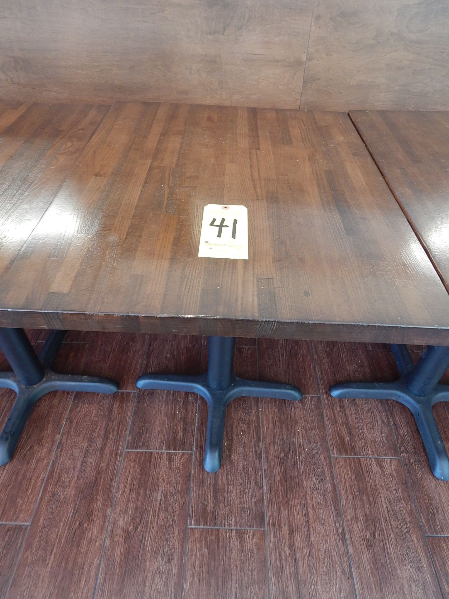 Rectangular Pedestal Base Table with Wood Top, 24" x 30"