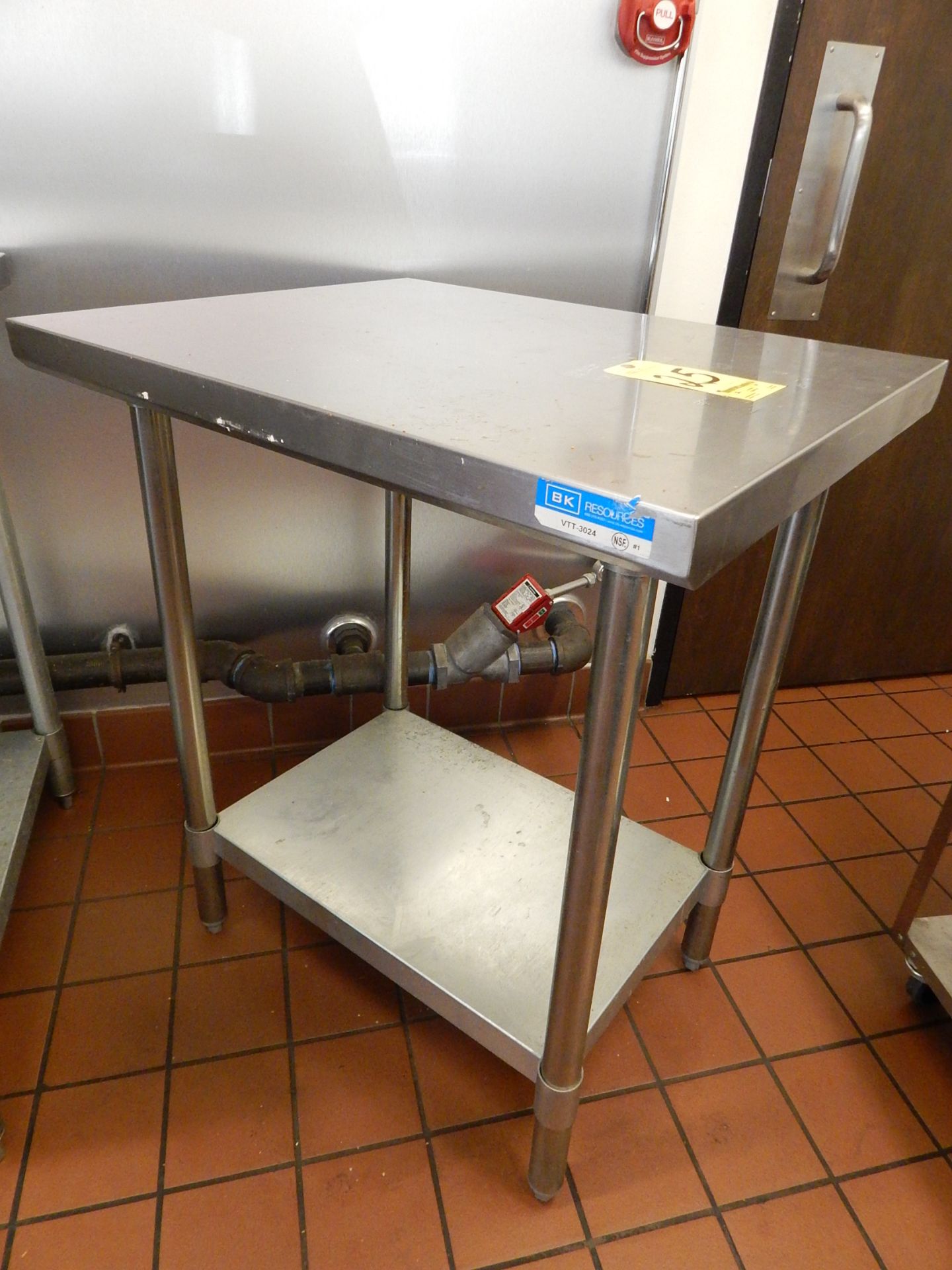 BK Model VTT-3024 Stainless Steel Table with Galvanized Lower Shelf, 30" x 24"