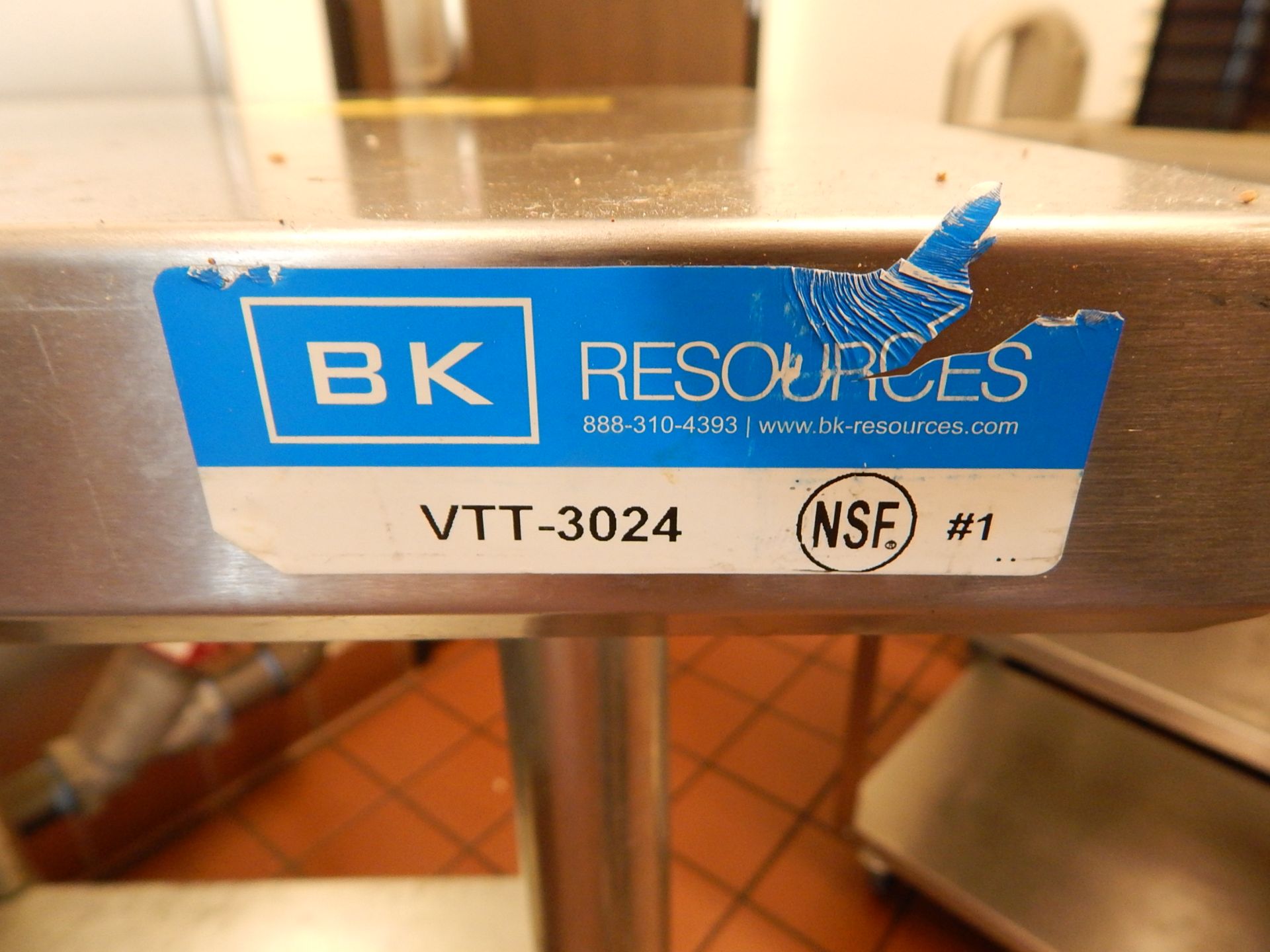 BK Model VTT-3024 Stainless Steel Table with Galvanized Lower Shelf, 30" x 24" - Image 3 of 3