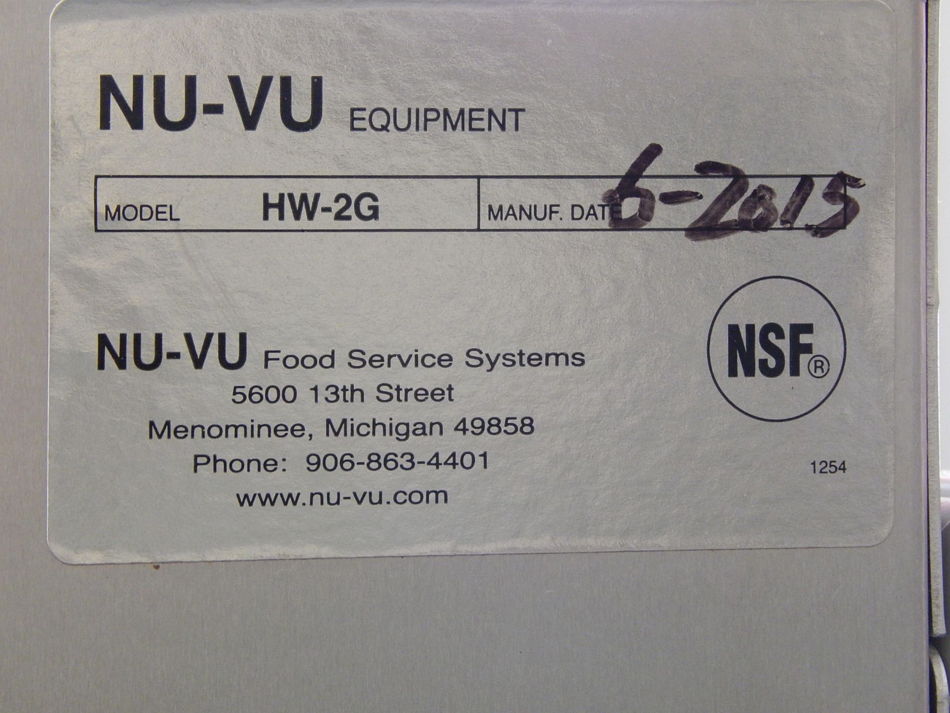 Nu-VU Model HW-26 Holding Cabinet SN 6-2015 - Image 4 of 4