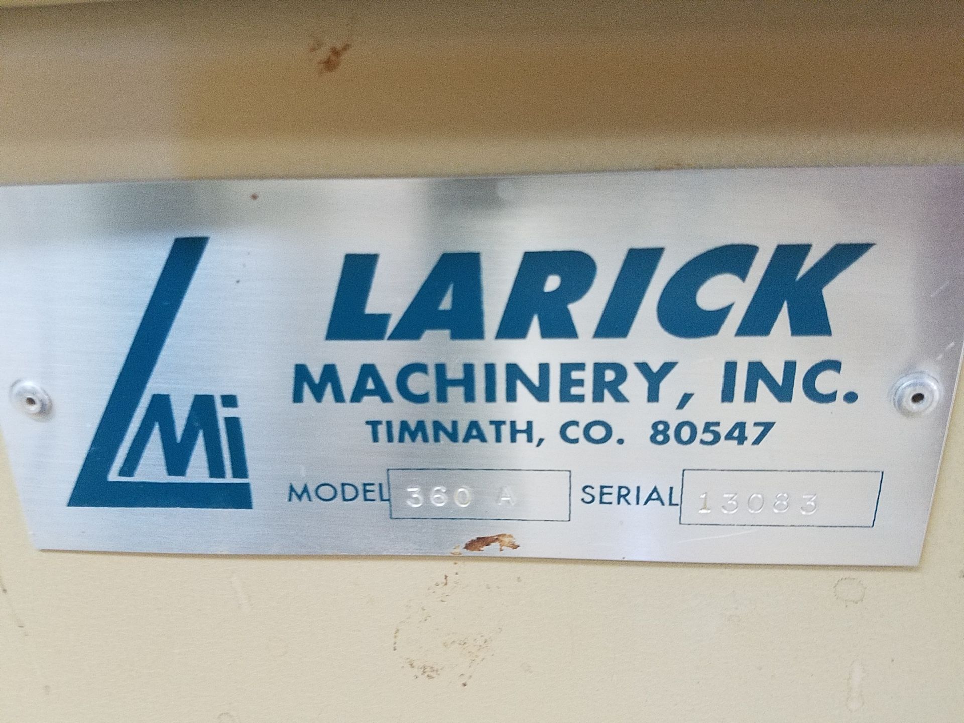 Larick Model 360A Profile Sander, s/n 13083, Loading Fee $25 - Image 2 of 4