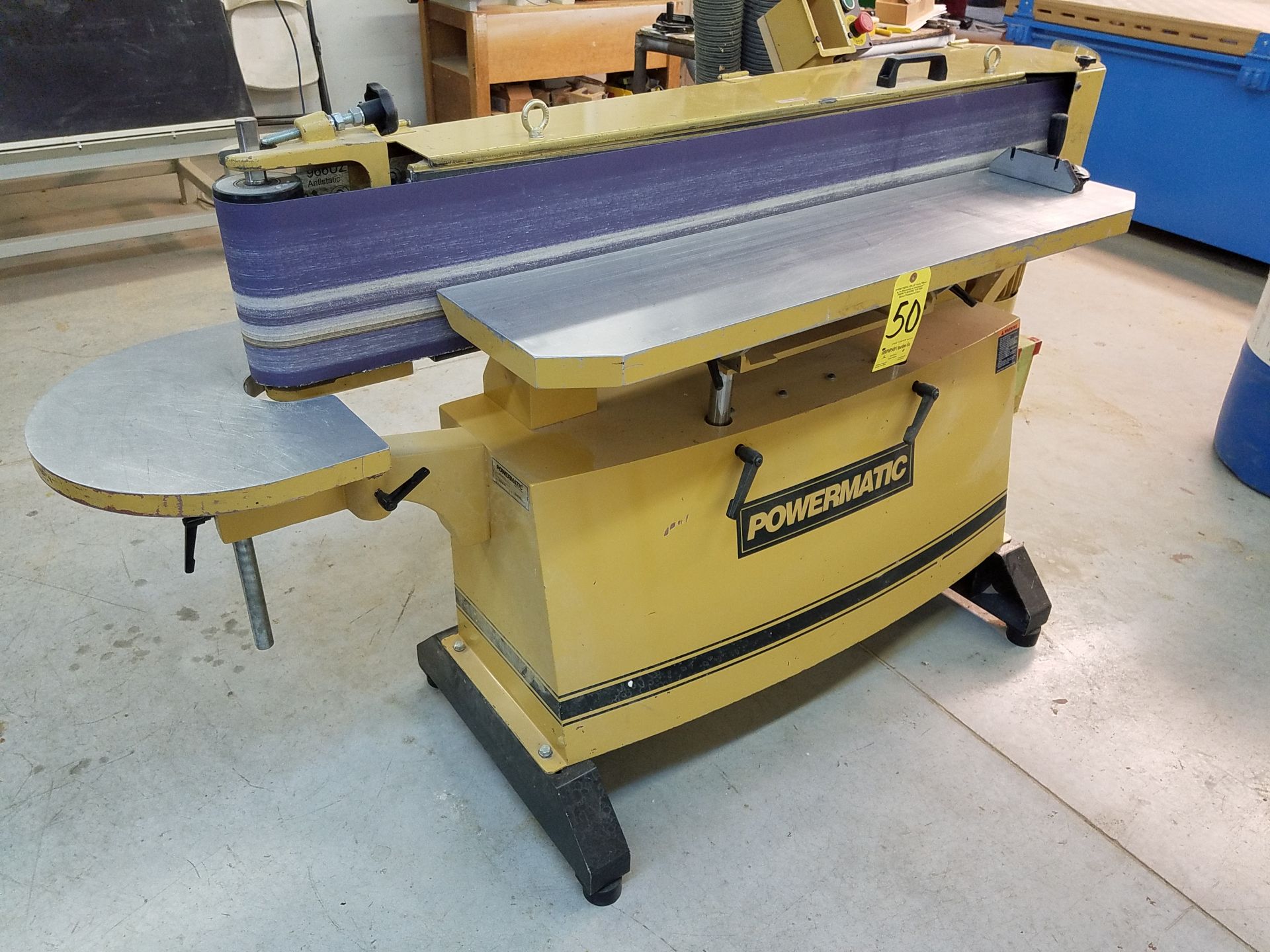 Powermatic Model 0ES9138 Oscillating Edge Sander, 11-3/4" x 48" tilting table, 3 HP, 1 Ph, Loading