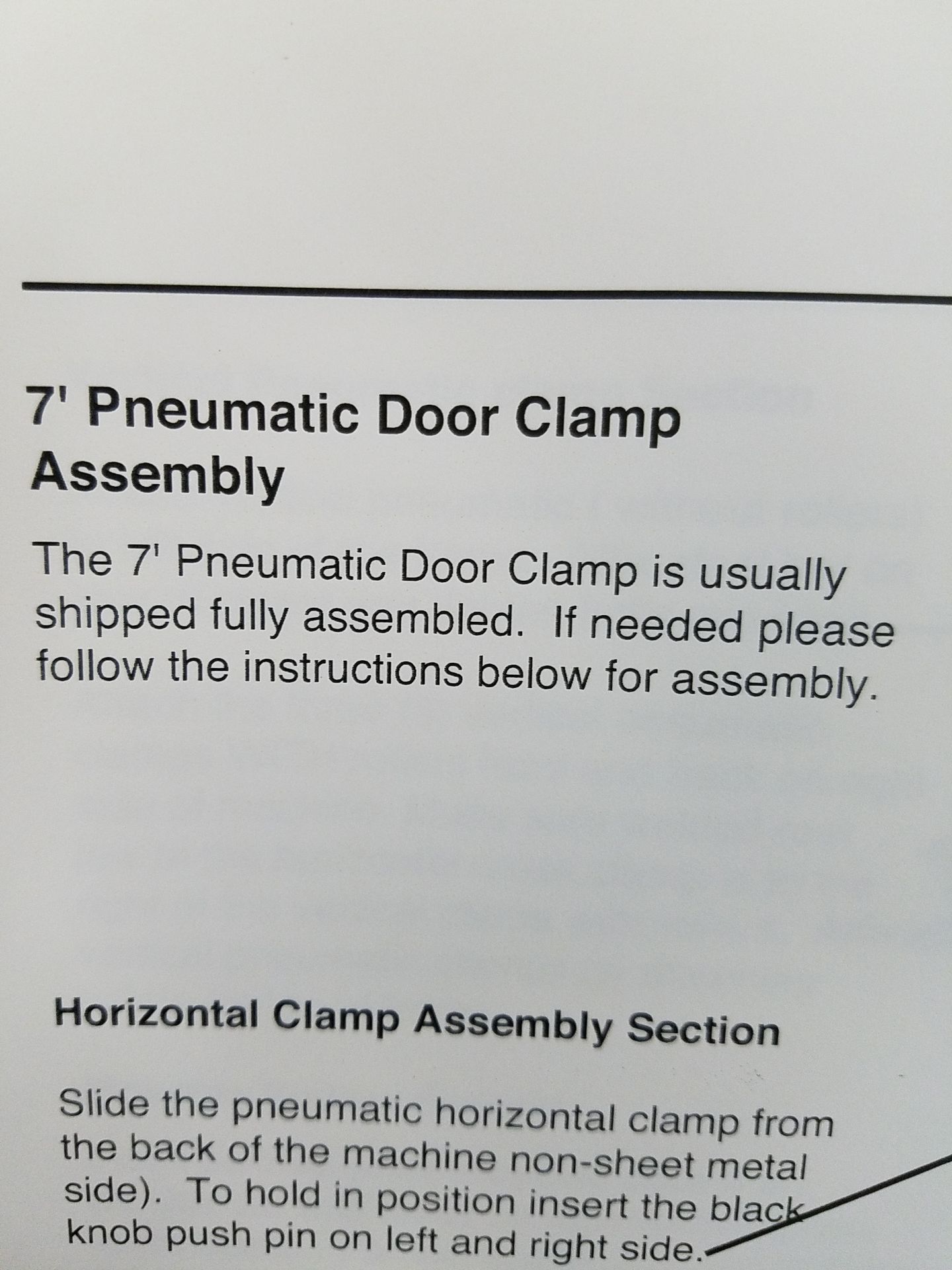 James L Taylor JLT Pneumatic Cabinet Clamp Model 79K-7-DC Pneumatic Door Clamp, (4) Vertical - Image 6 of 7