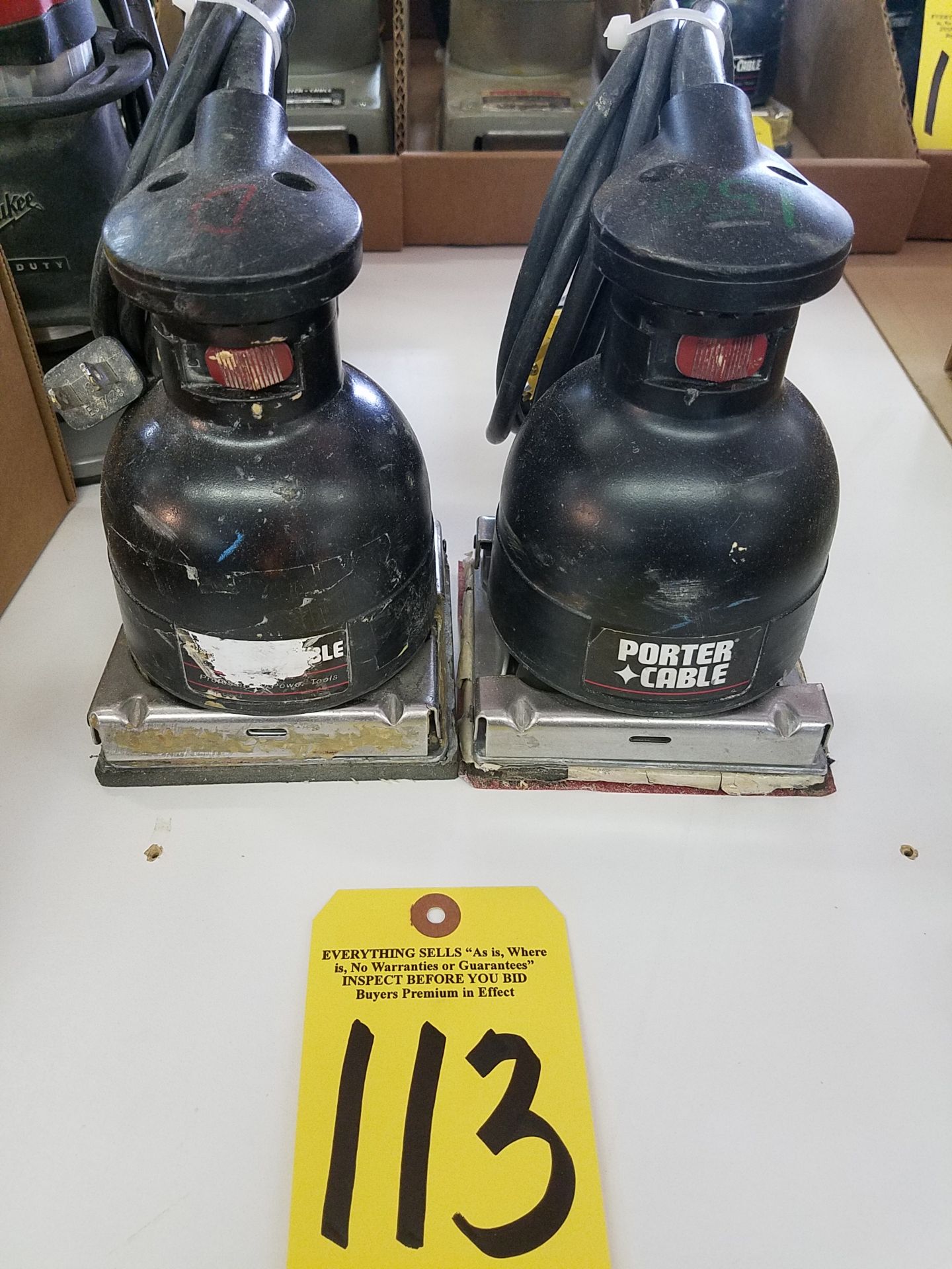 (2) Porter Cable Model 3300 Speed-Bloc Sander