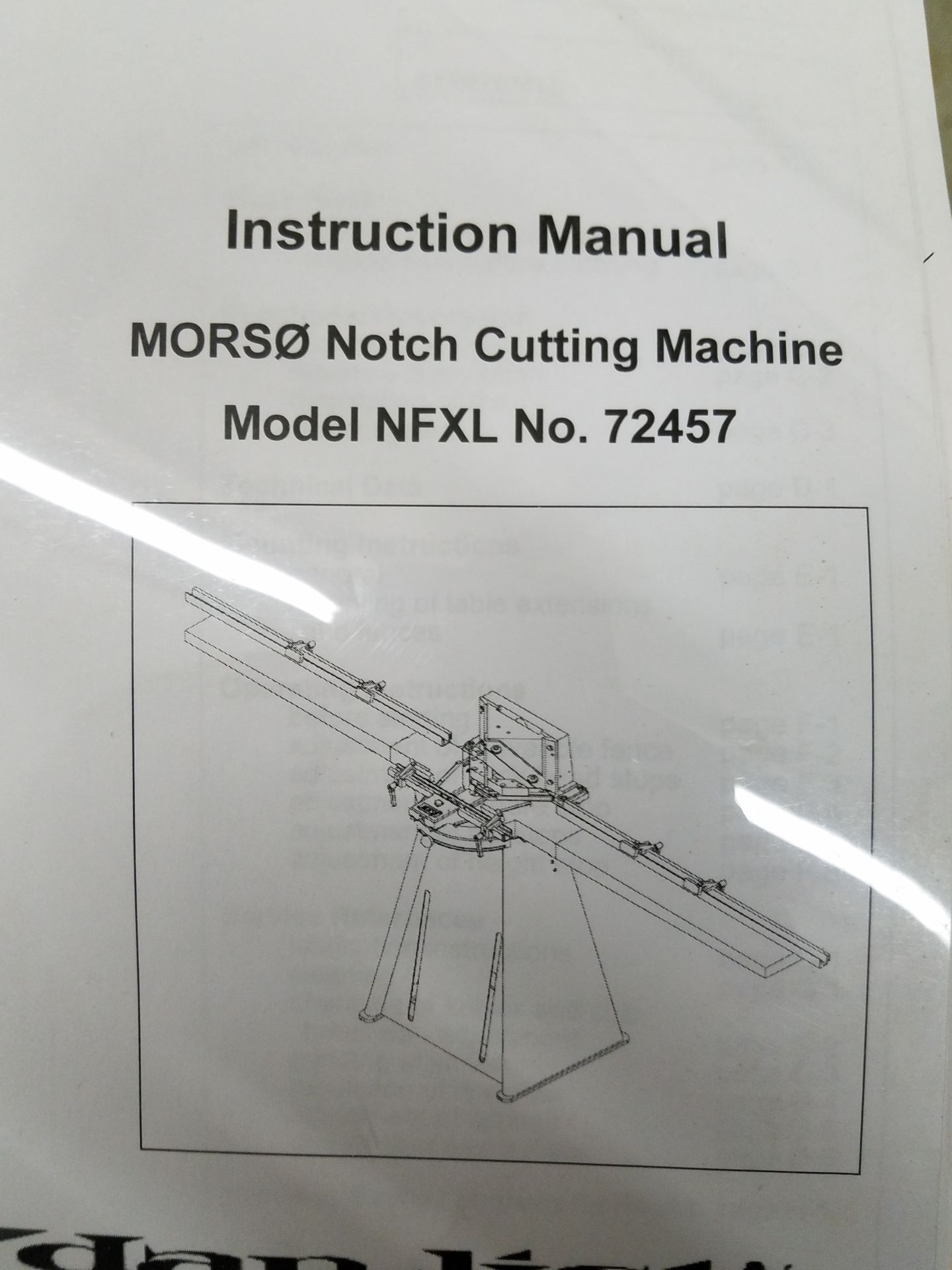 Hoffman MOROSO Model NFXL Notch Cutting Machine, s/n 72457, Extra Notcher, 10 in Guide Stop - Image 6 of 6