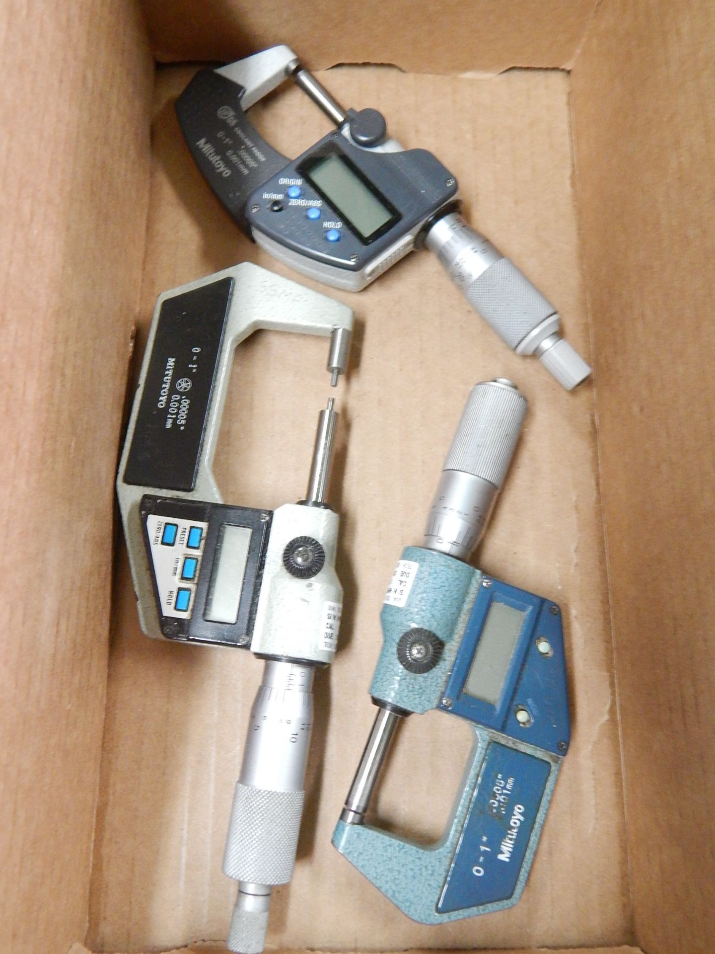 (3) Mitutoyo Digital Micrometers, 0 - 1 In.