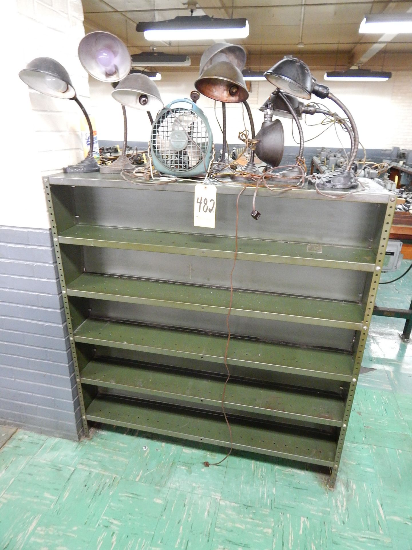 Metal Shelving Unit and Contents