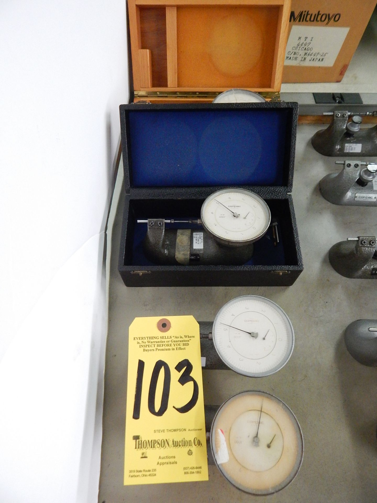 (4) Compac Geneve Dial Indicator Test Centers, (2) With Cases