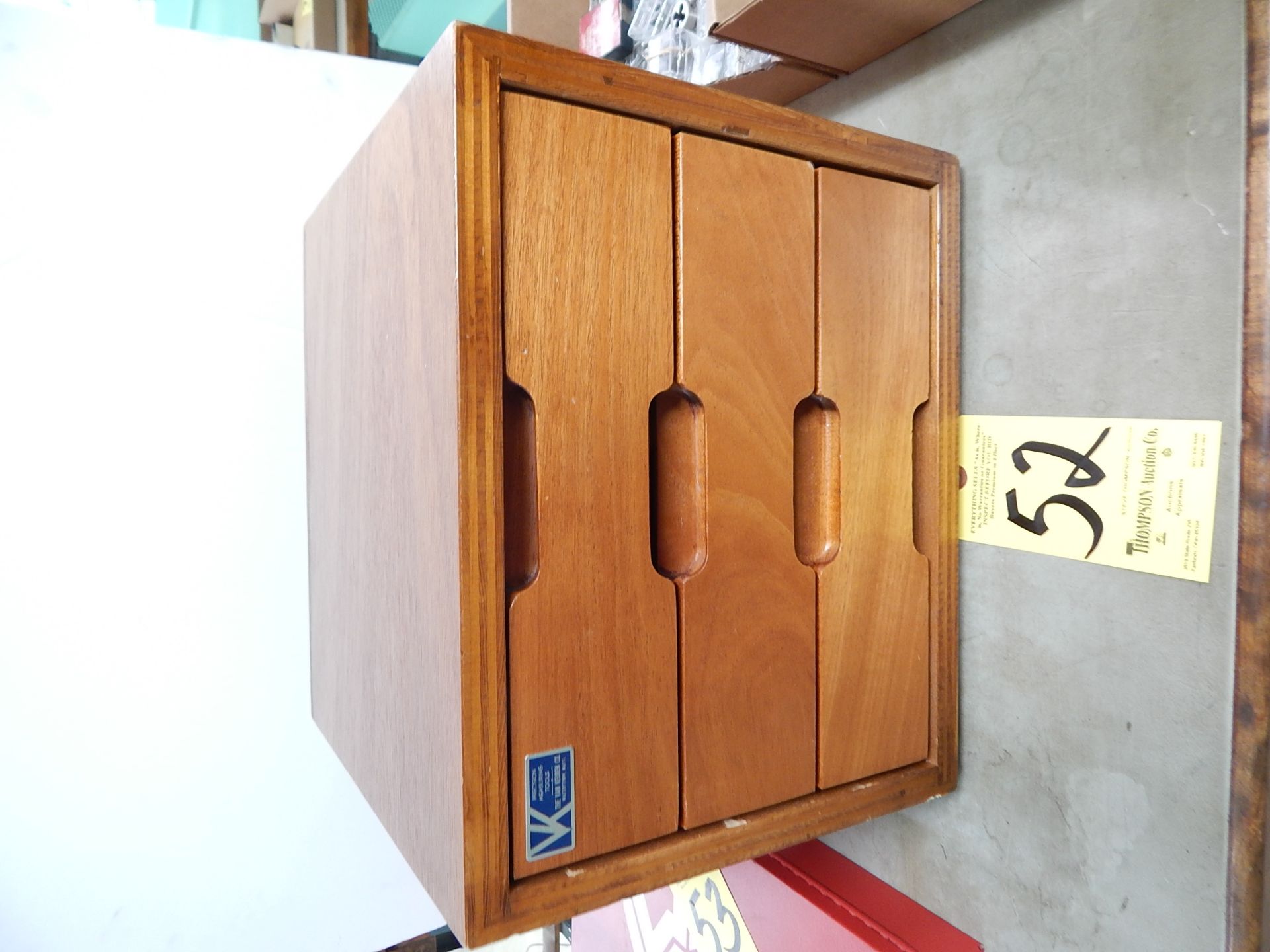 Van Kueren Pin Gages with 3/Drawer Cabinet