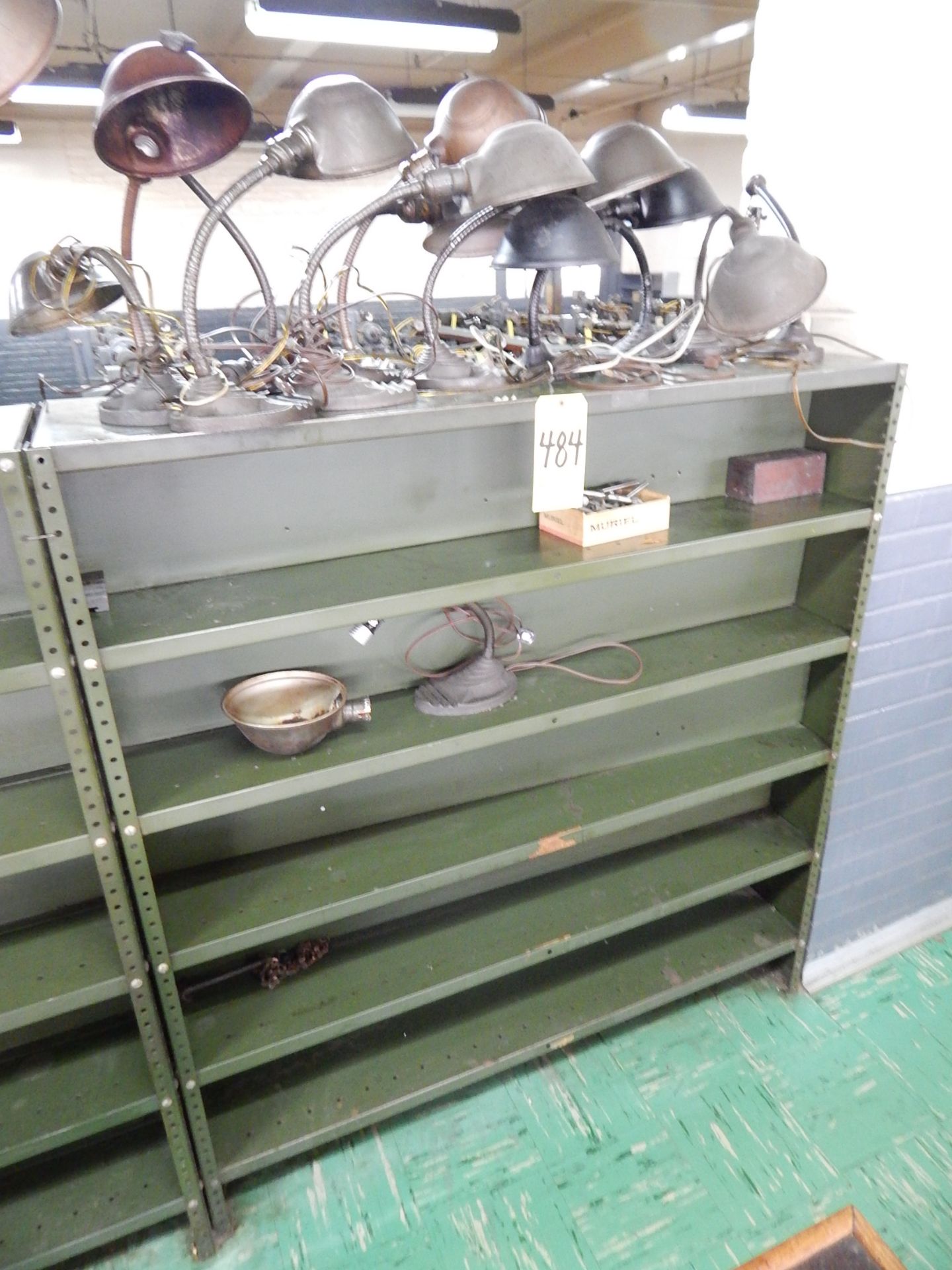 Metal Shelving Unit and Contents