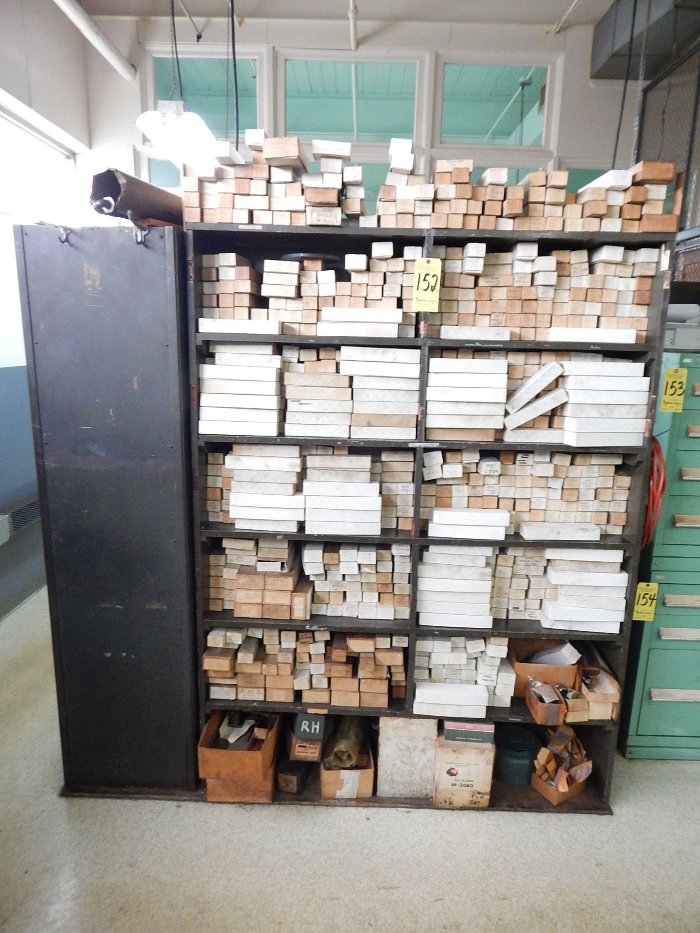 Wooden Shelving and Contents