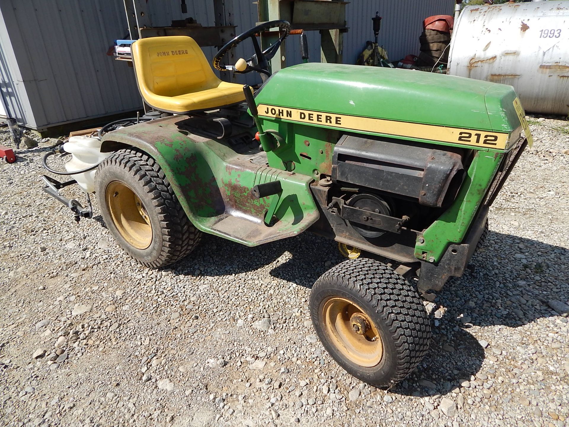 John Deere Model 212 Garden Tractor w/ 42 in Mower Deck (Not Installed) and Spray Unit