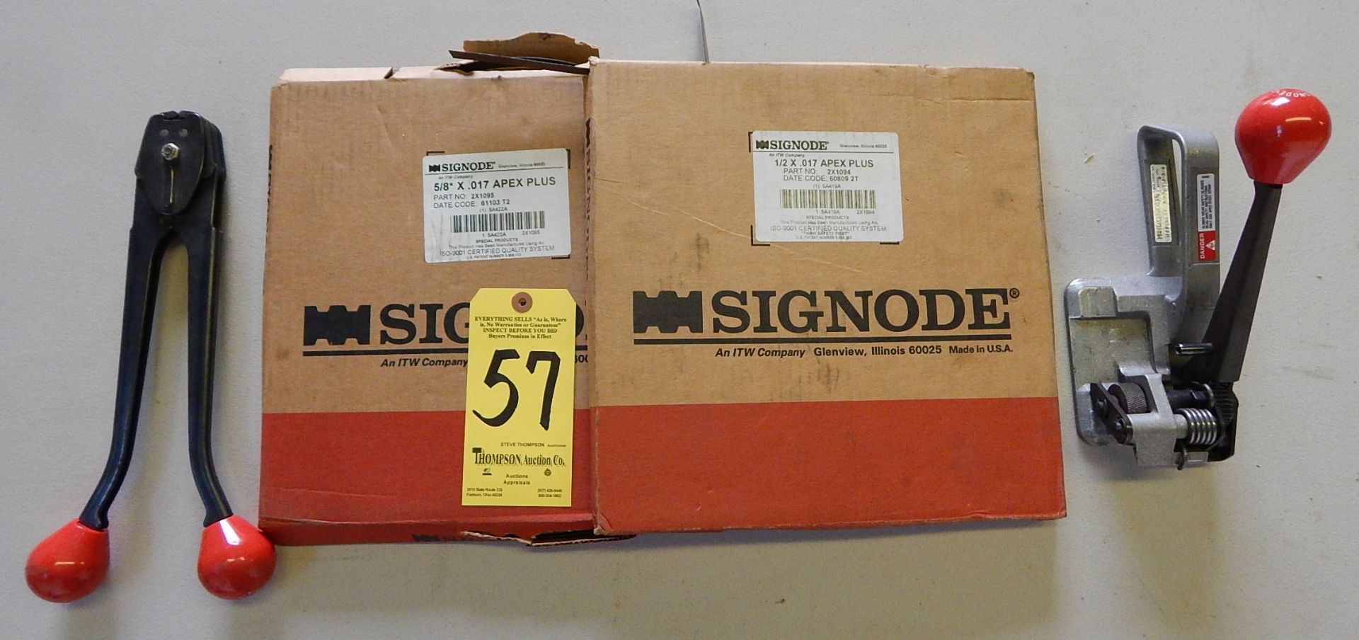 Signode Banding Tool, Crimping Tool, (2) Boxes of Strapping