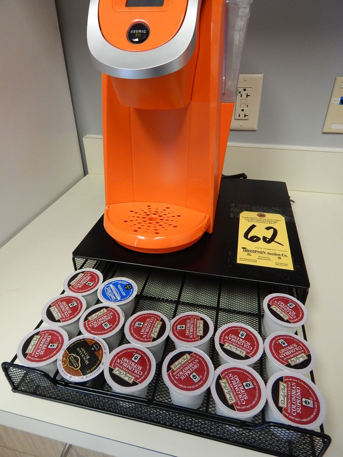 Orange Keurig with Rack - Image 2 of 4