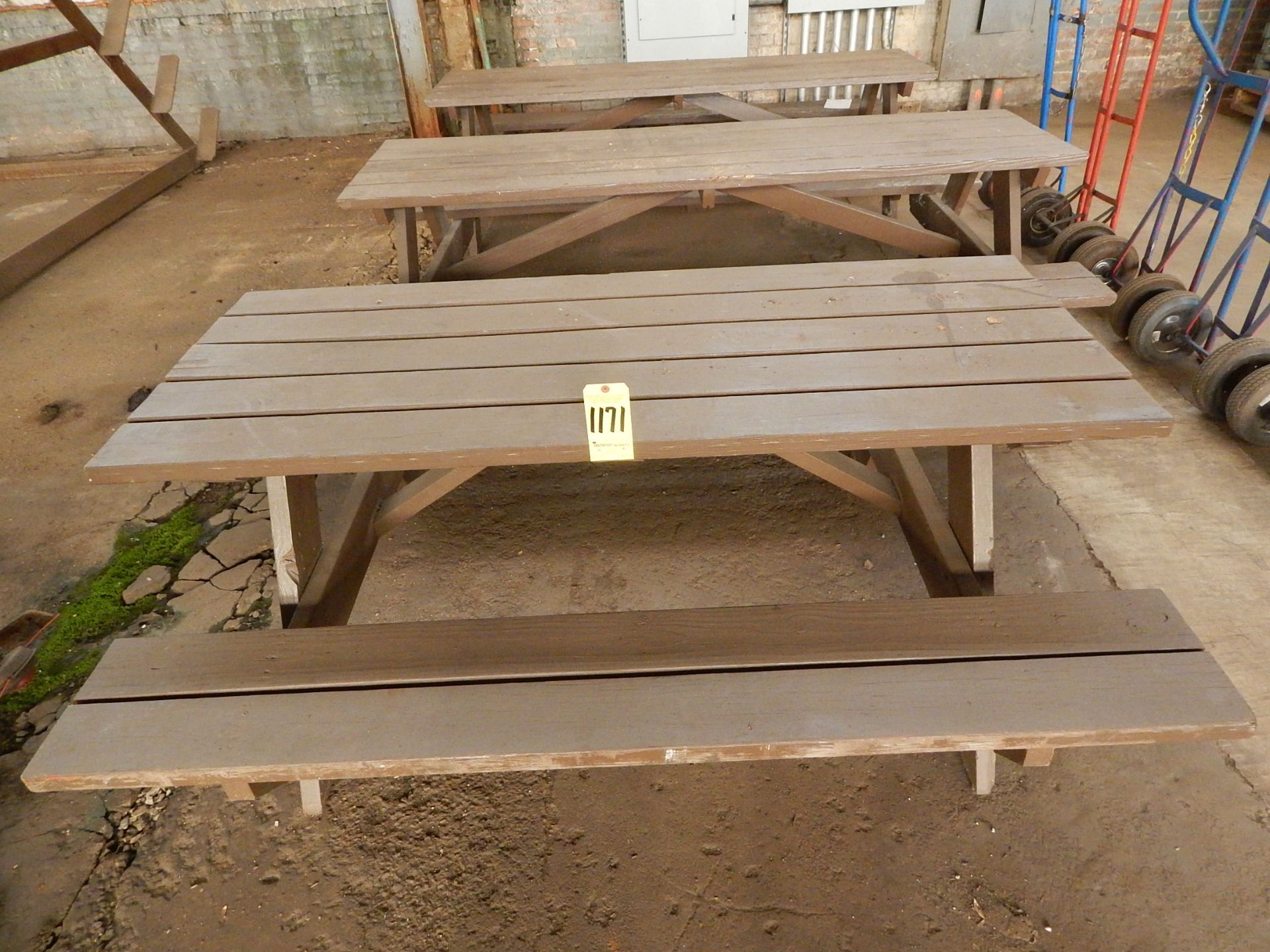 (3) Wooden Picnic Tables