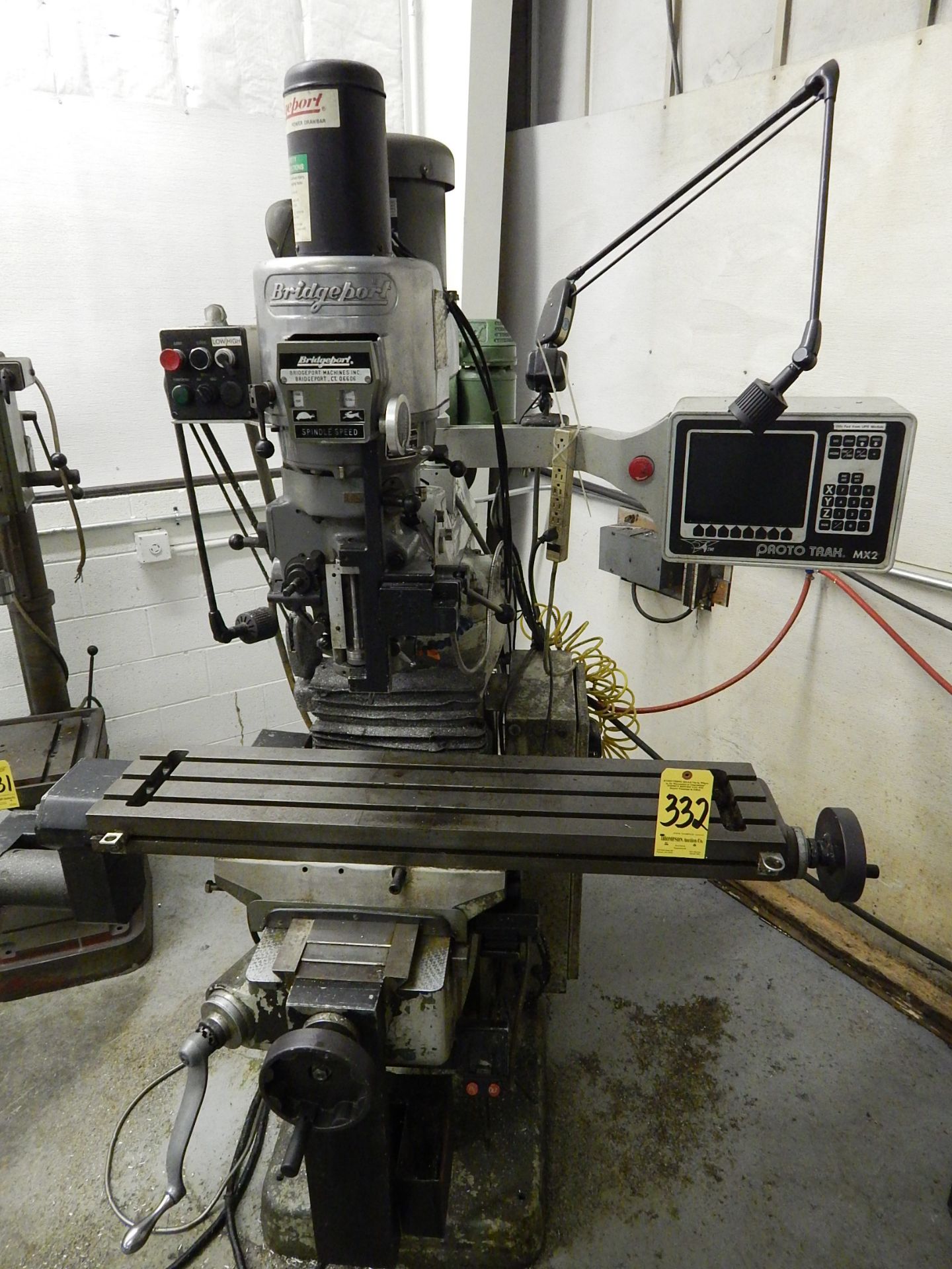 Bridgeport Series I, 2 HP CNC Vertical Mill, s/n 12BR207605, Prototrak MX2 CNC Control, Power Drawer - Image 2 of 8