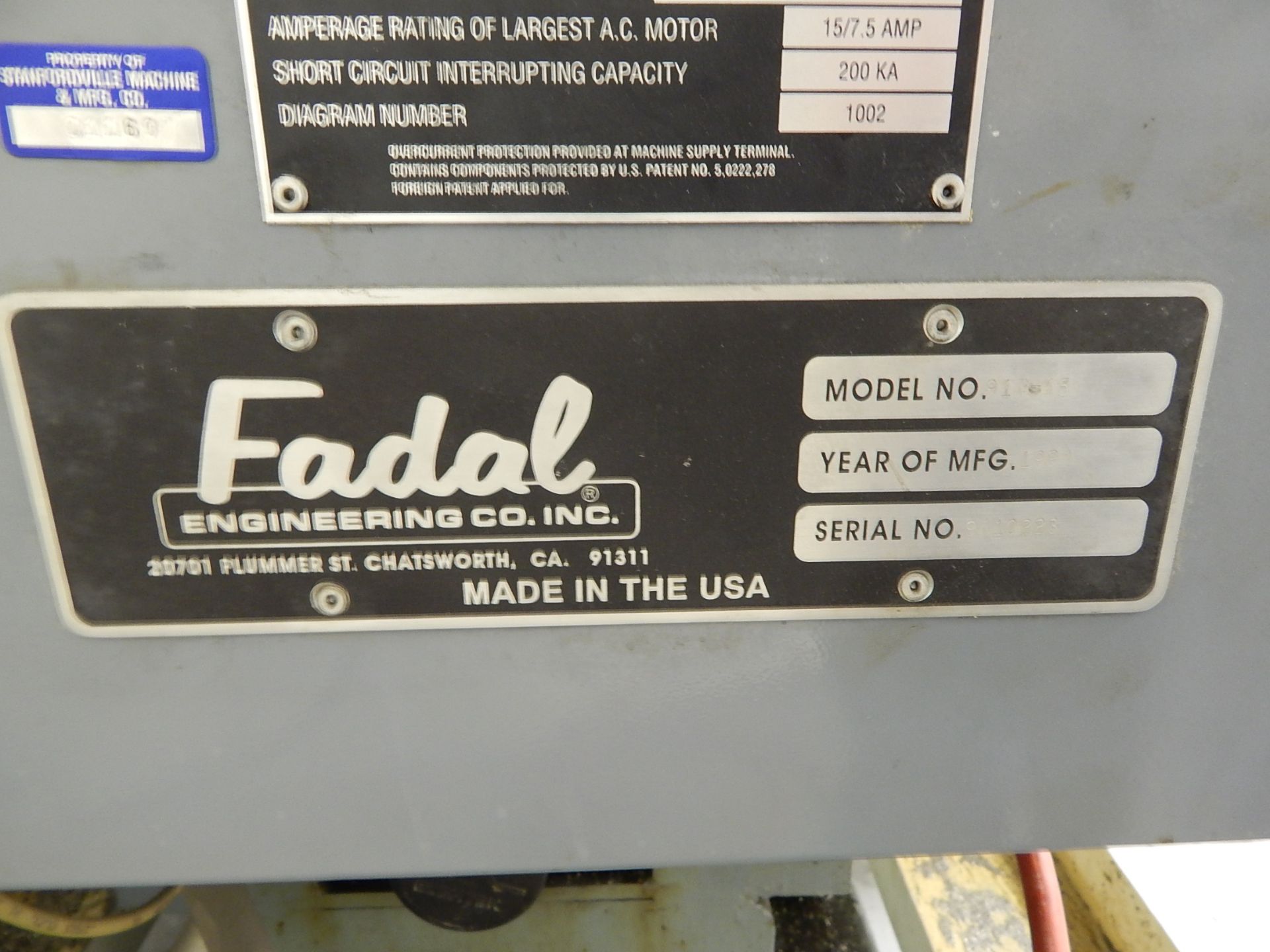 Fadal Model VMC-15 CNC Vertical Machining Center, s/n 9410223, New 1994, Fadal CNC32MP CNC - Image 8 of 8