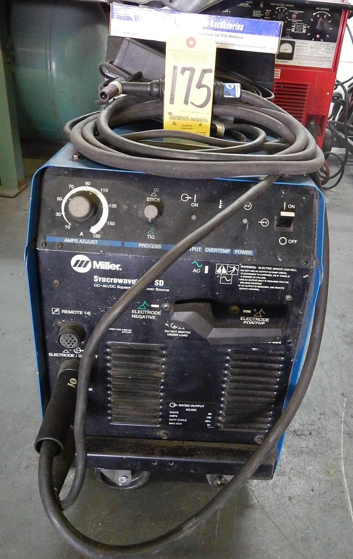 Miller Synchrowave 180SD Tig Welder, s/n LC171219