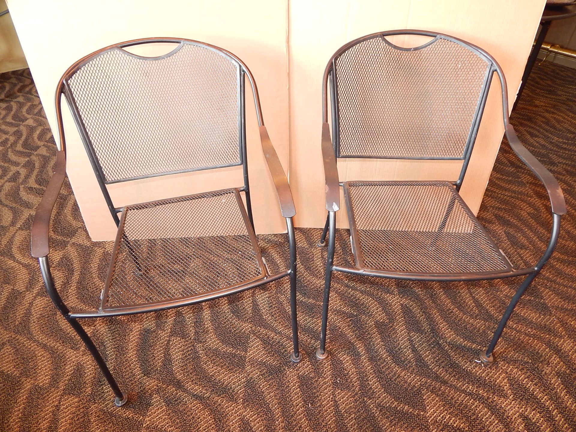 (2) Outdoor Metal Stack Chairs