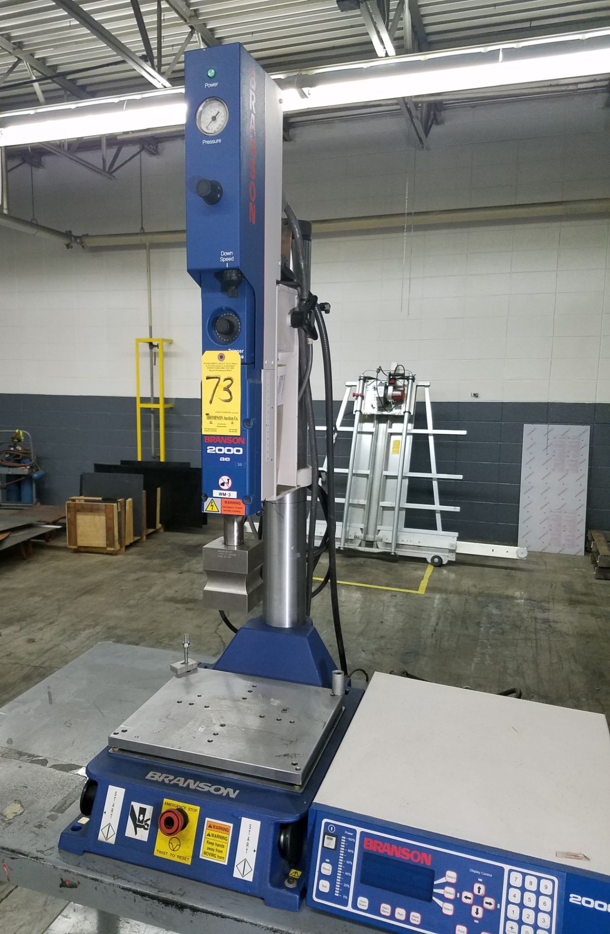 Branson Model 2000ae Ultrasonic Welder, with Branson Controls, Mounted on Steel Table, Loading - Image 3 of 3