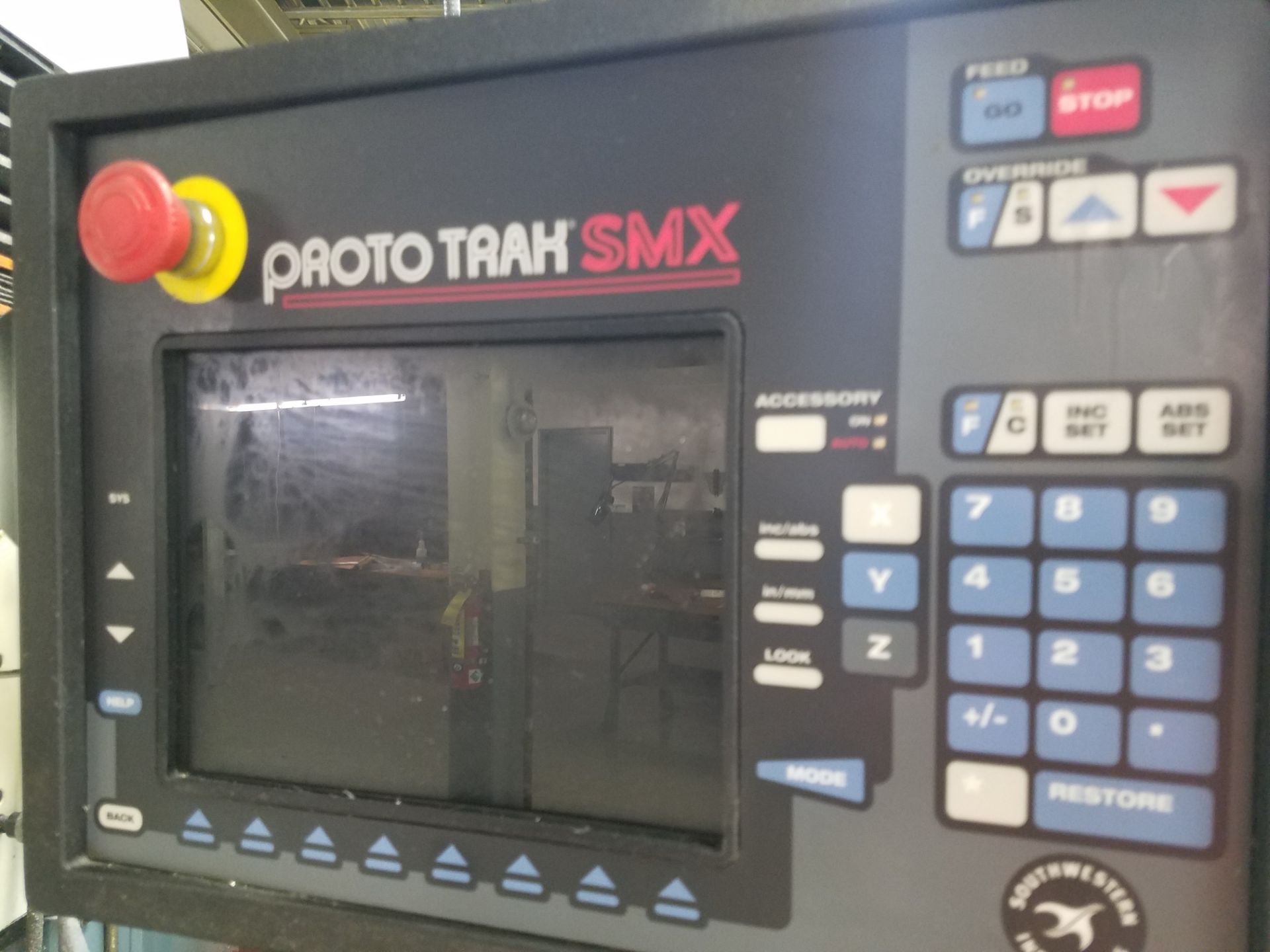 SWI Prototrak Model DPM-3 CNC Bed Mill, s/n 054CF13974, New 2005, SMX 3-Axis Control, Power Drawer - Image 3 of 6