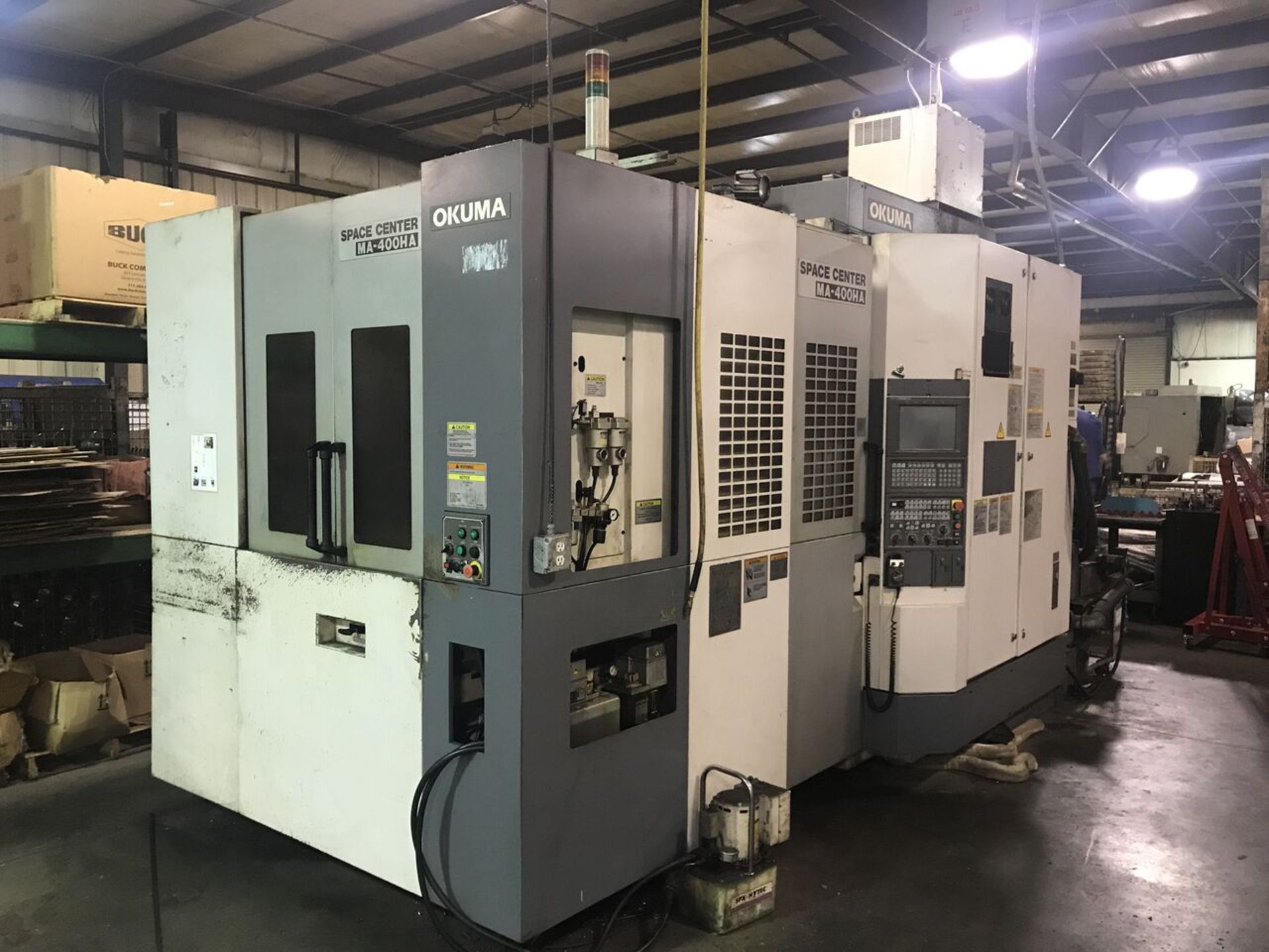 Okuma Model MA-400HA CNC Horizontal Machining Centers, s/n: 112084. Year 2005, Control: OSP-P100,