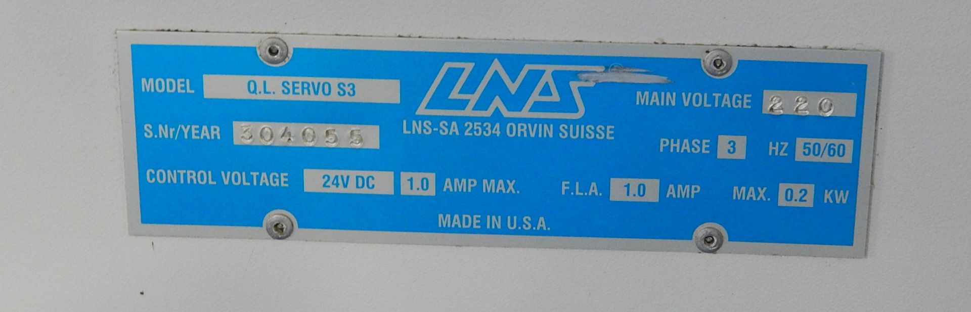 LNS Model Quick Load Servo 53 Bar Feed, s/n 304055 - Image 6 of 6