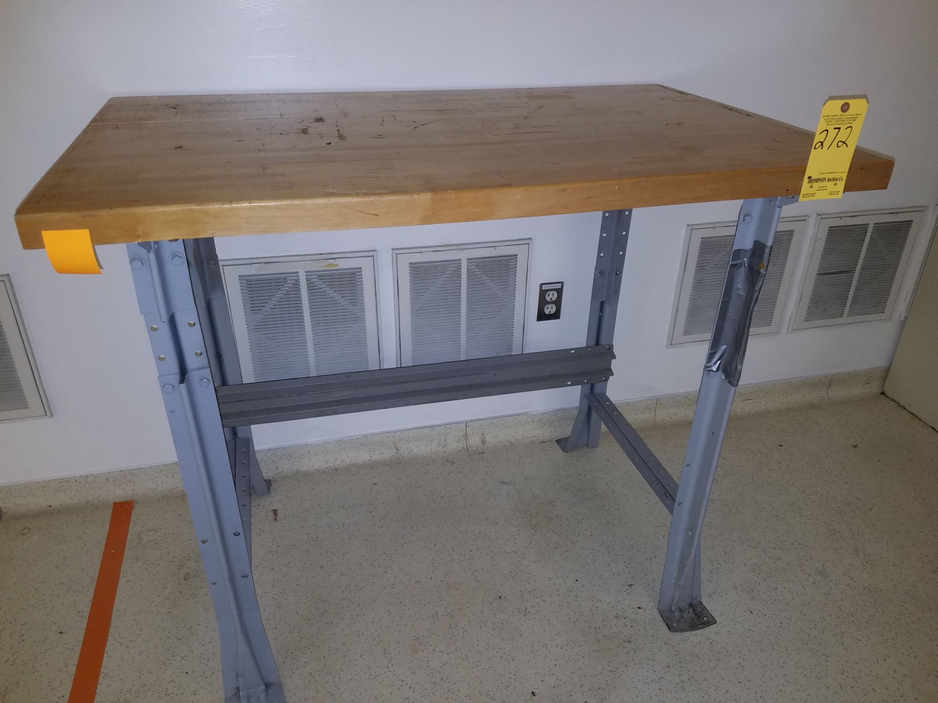 (2) Butcher Block Top Tables