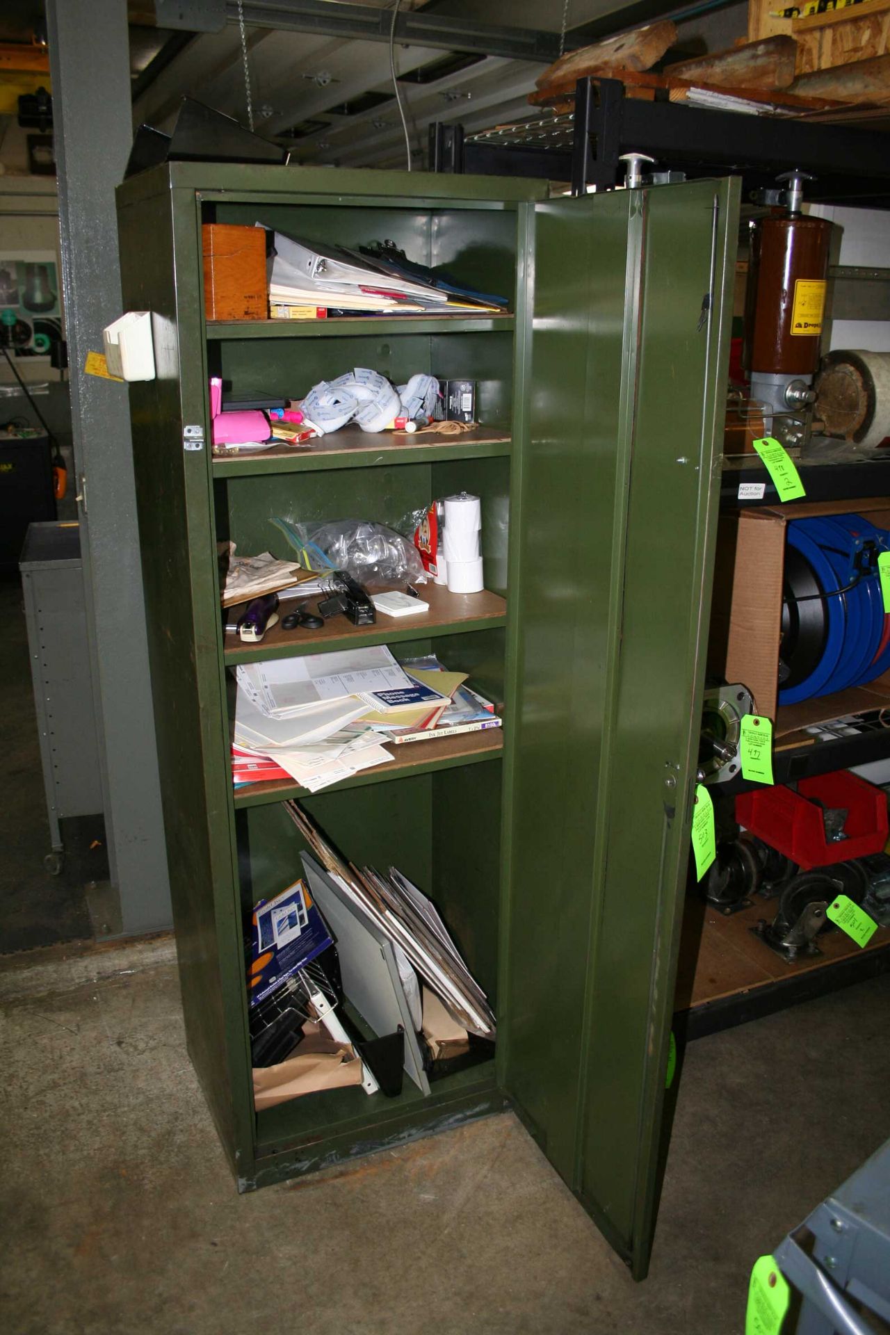Steel 1-Door Cabinet w/ contents - Image 2 of 2