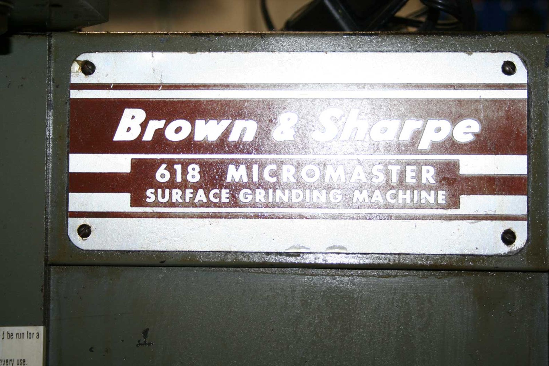 Brown & Sharpe Surface Grinder m/n 618; w/ magnetic chuck - Bild 3 aus 5