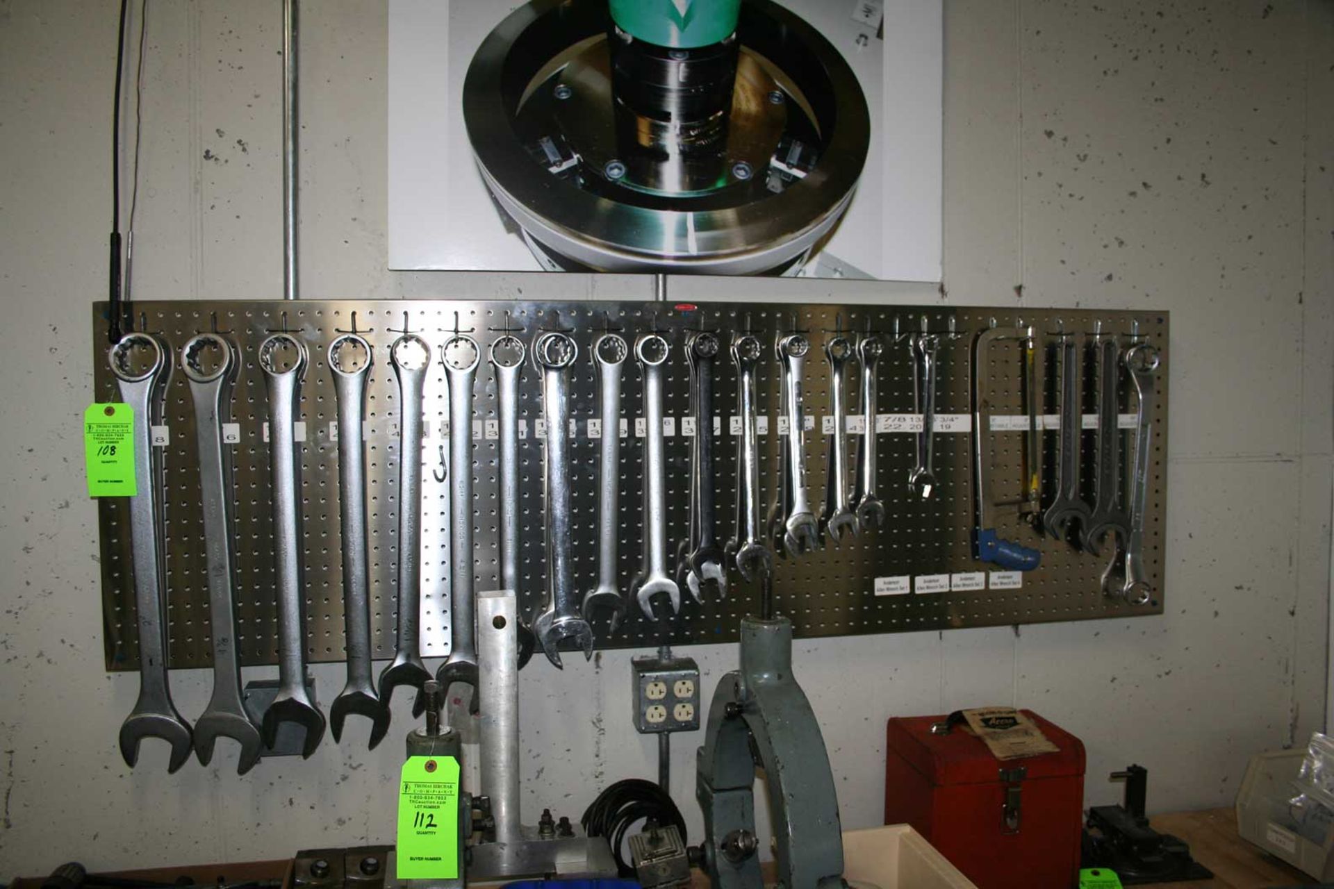 SS Peg Board w/ Wrench Set (22) pc. wrench set