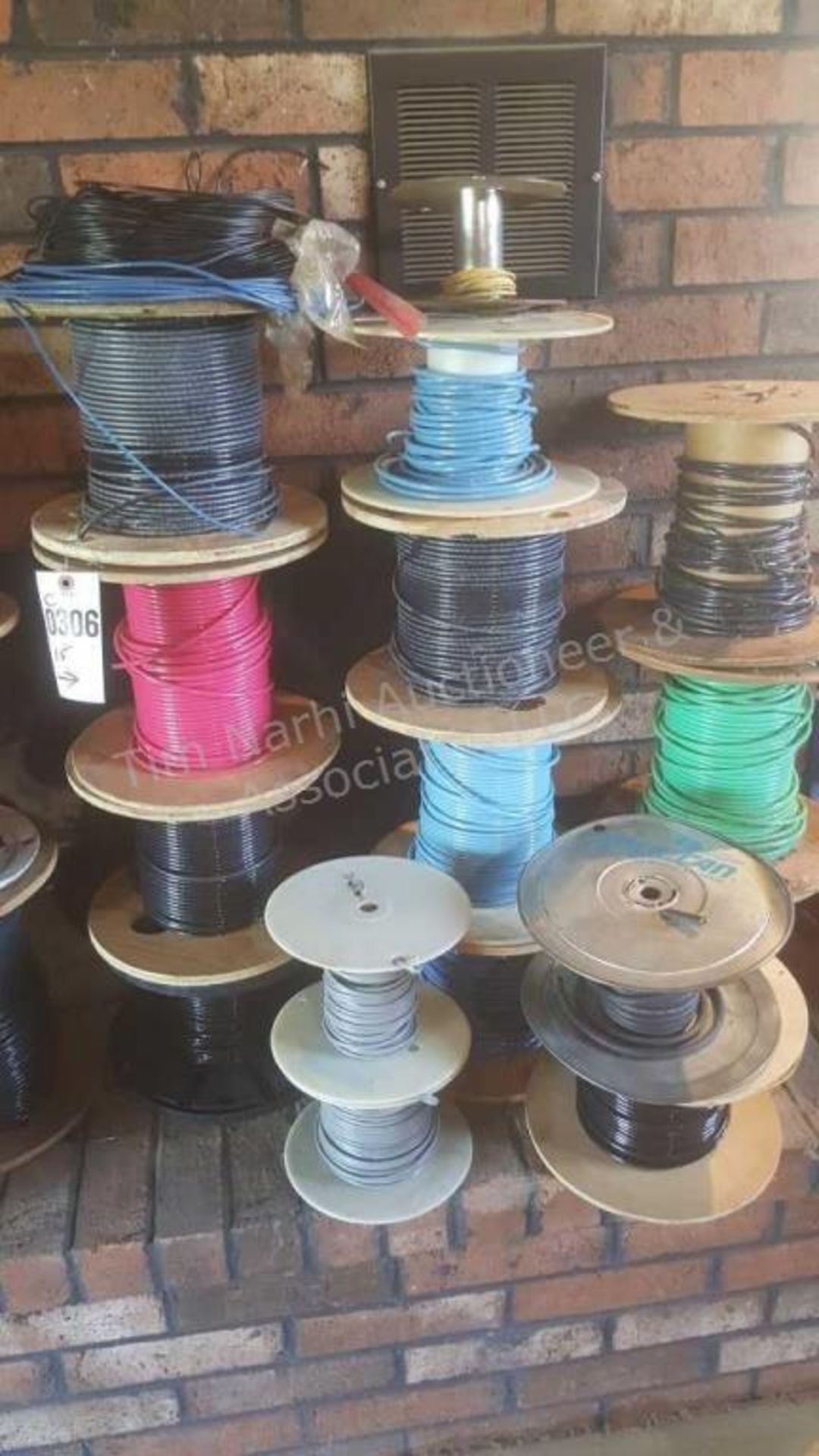 C: partial spool of wire