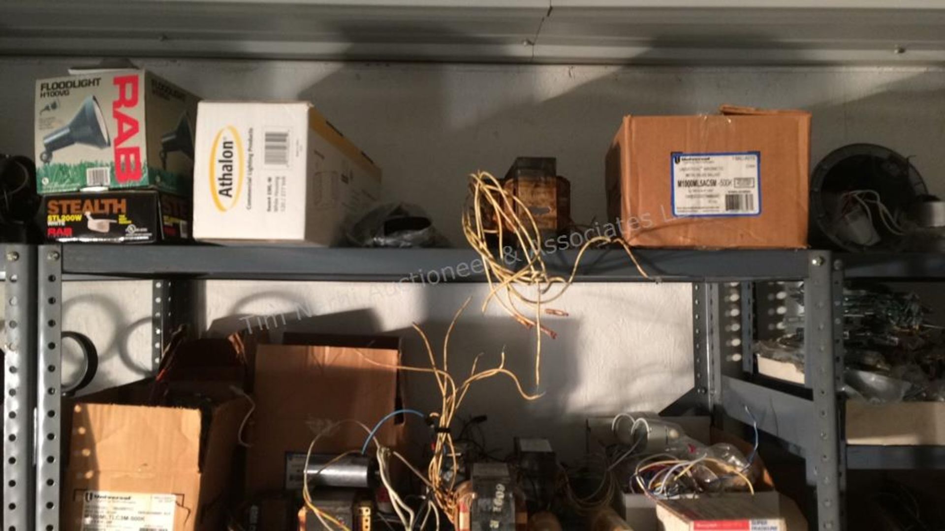 B: contents of 2 shelving units - electrical suppl - Image 2 of 8