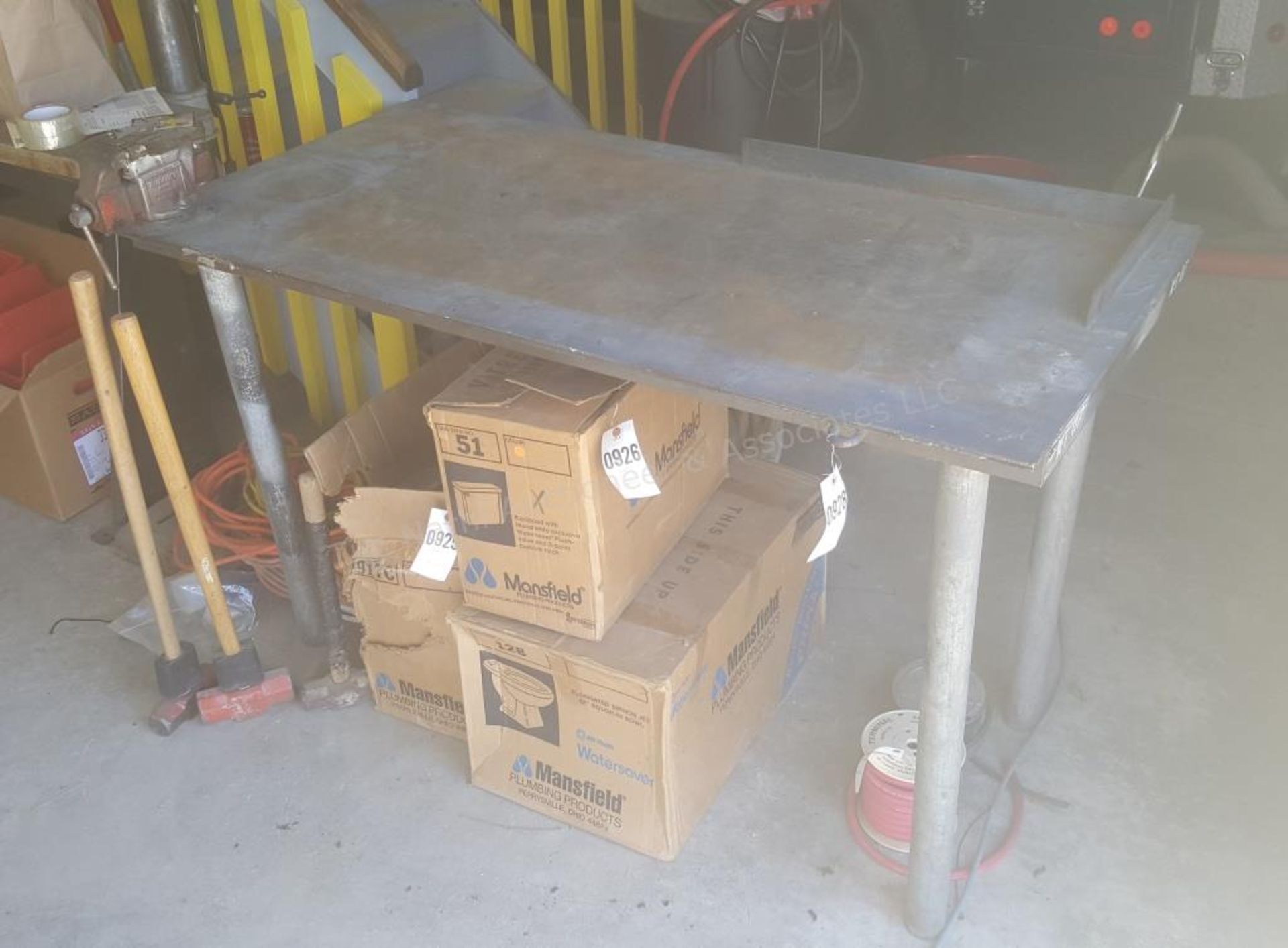 Steel work bench w/ vice