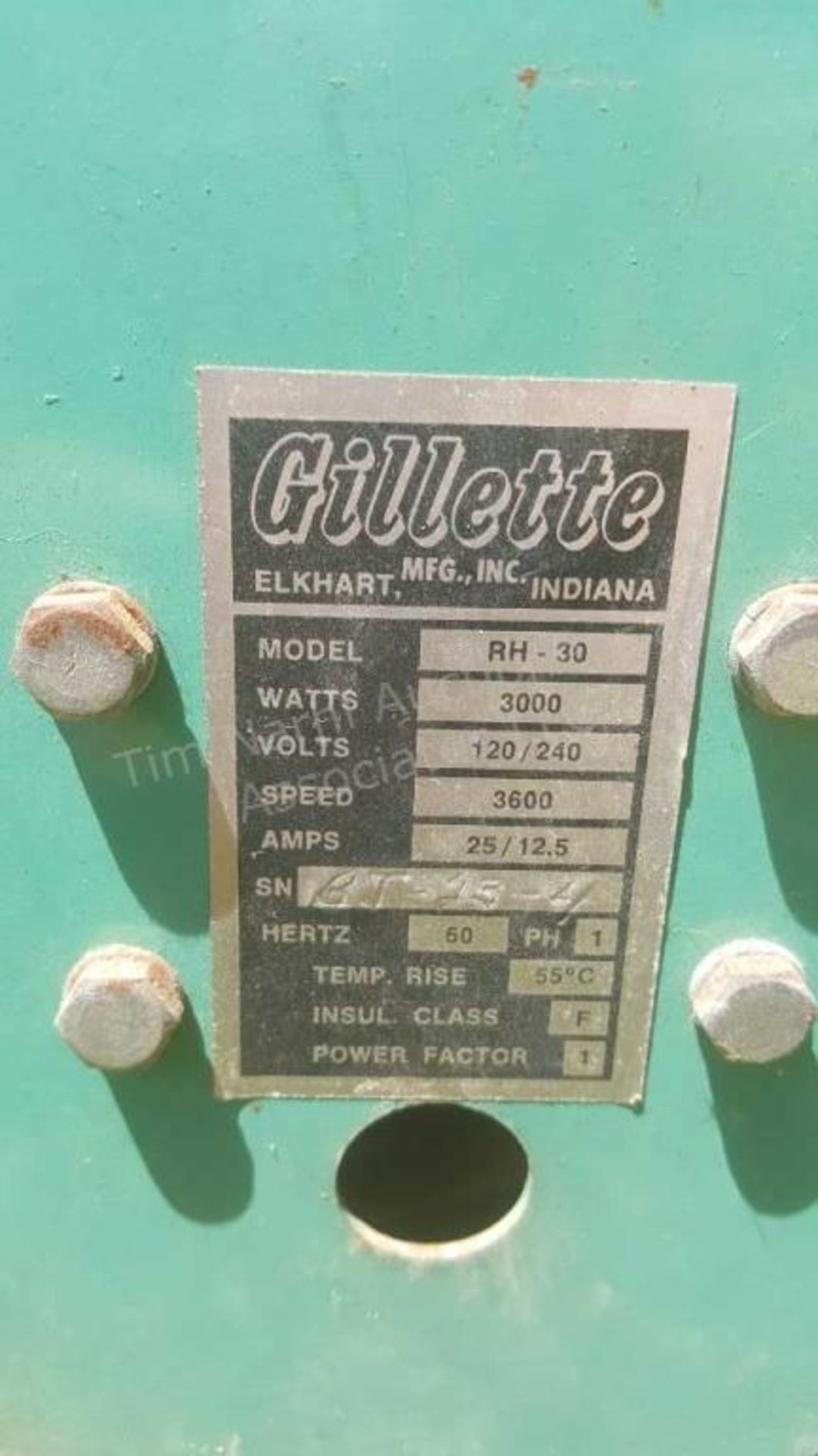 Gillette 3kw generator - Image 6 of 6