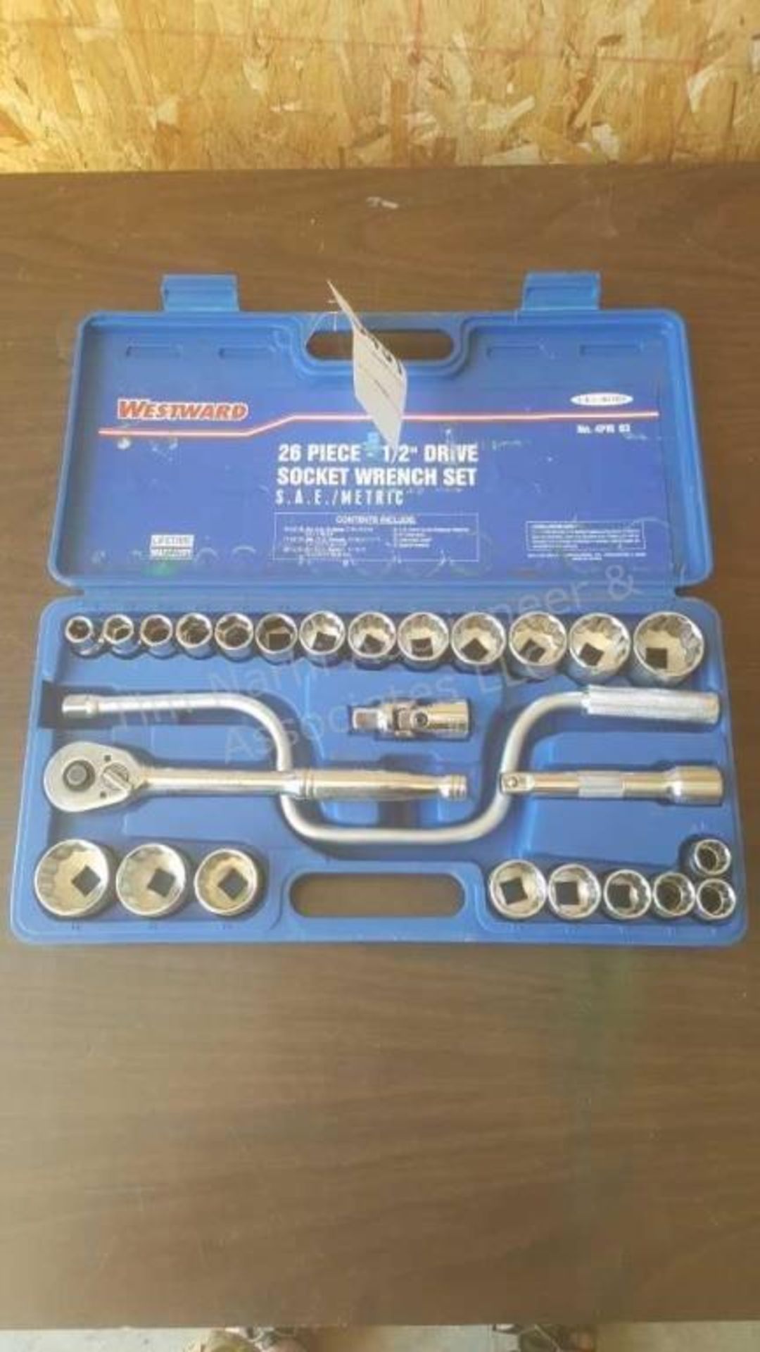 Westward 26pc 1/2" drive socket set