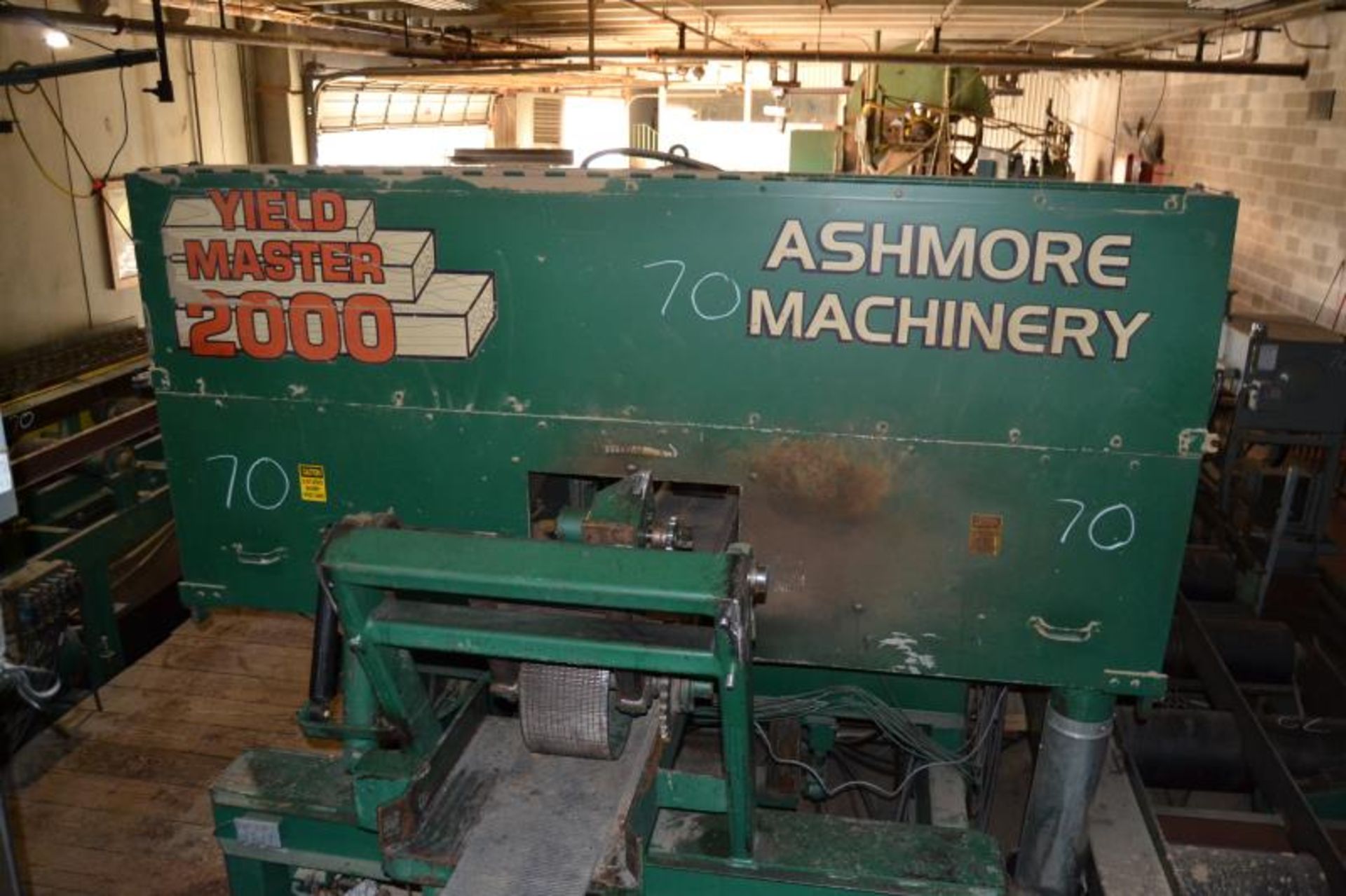 ASHMORE YIELD MASTER 18"X18" GRADE RESAW SYSTEM W/TURN A ROUND SYSTEM CONSISTING OF: 18"X44'