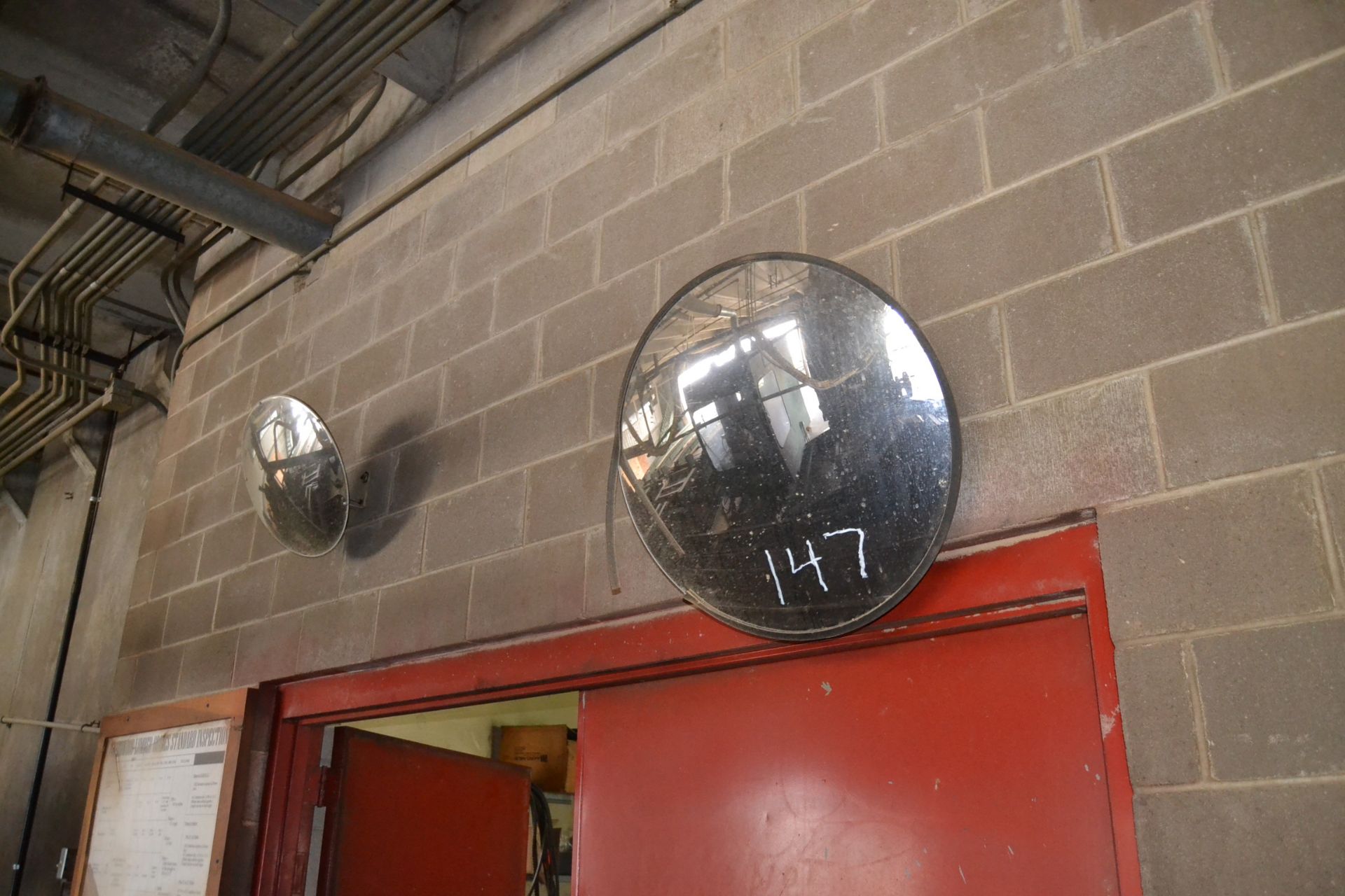 4 CONCAVE MIRRORS IN SAWMILL BUILDING