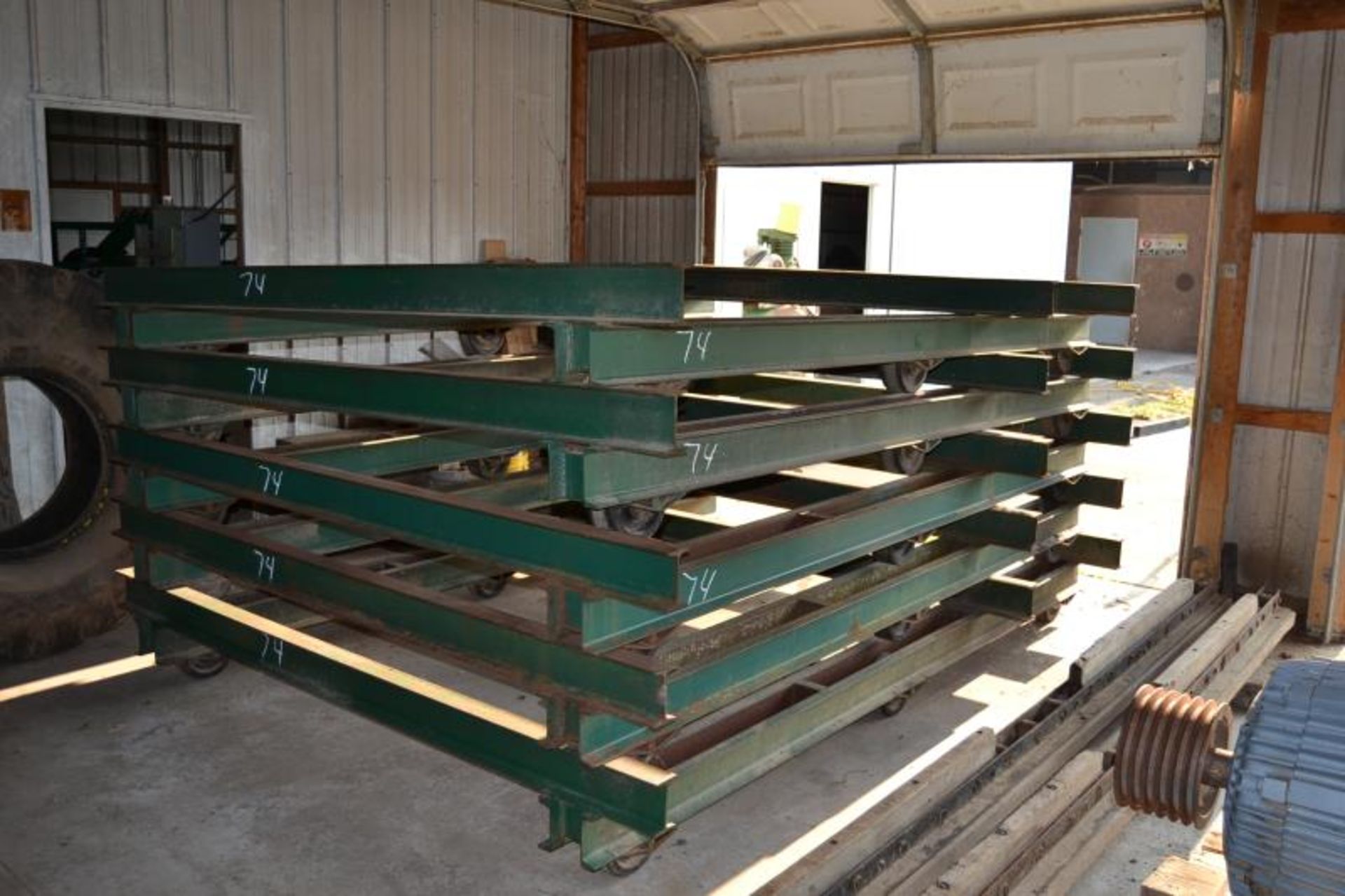 (5) 8'x10' Allsteel Lumber Rollouts