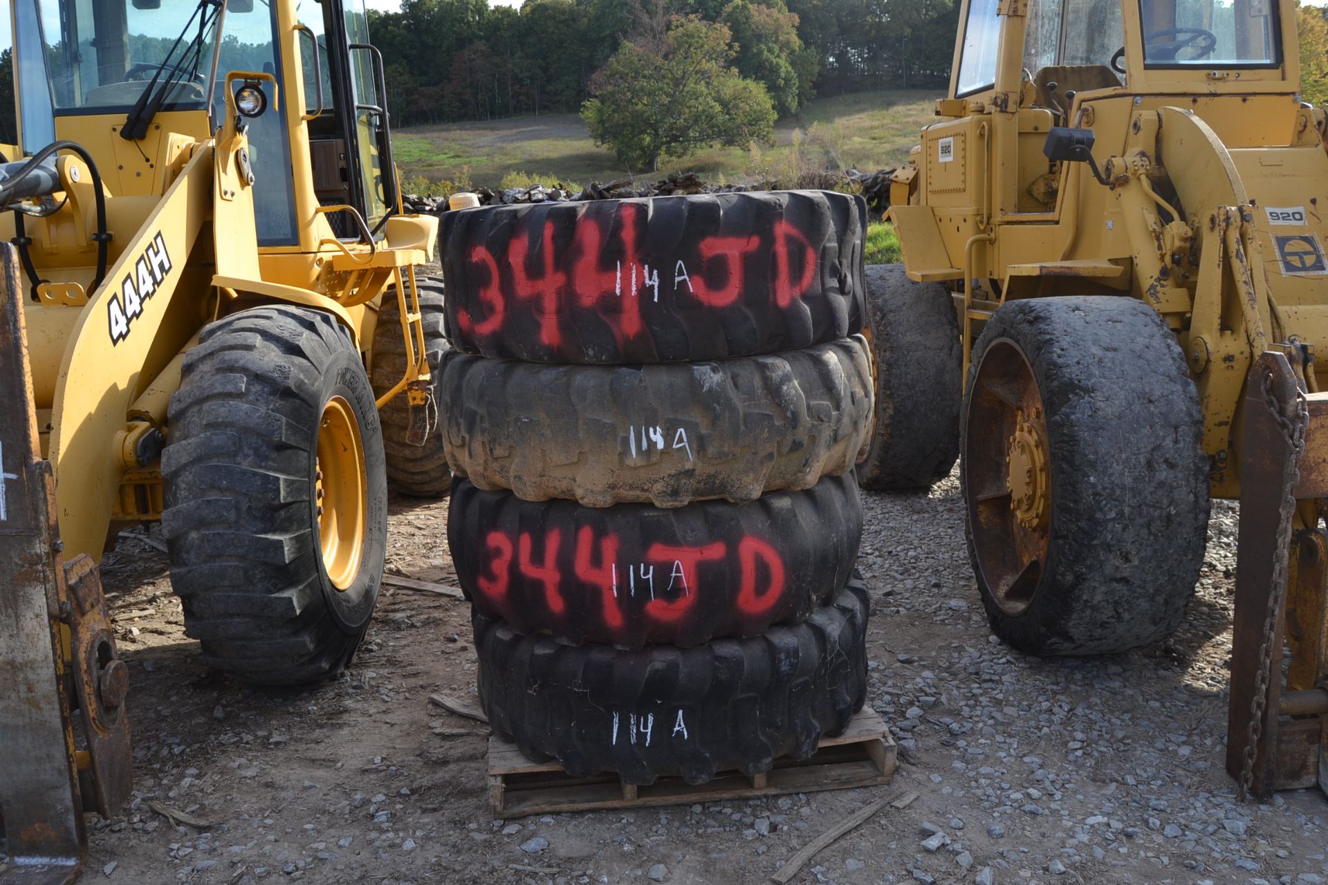 (4) WHEEL & TIRES FOR JOHN DEERE 344