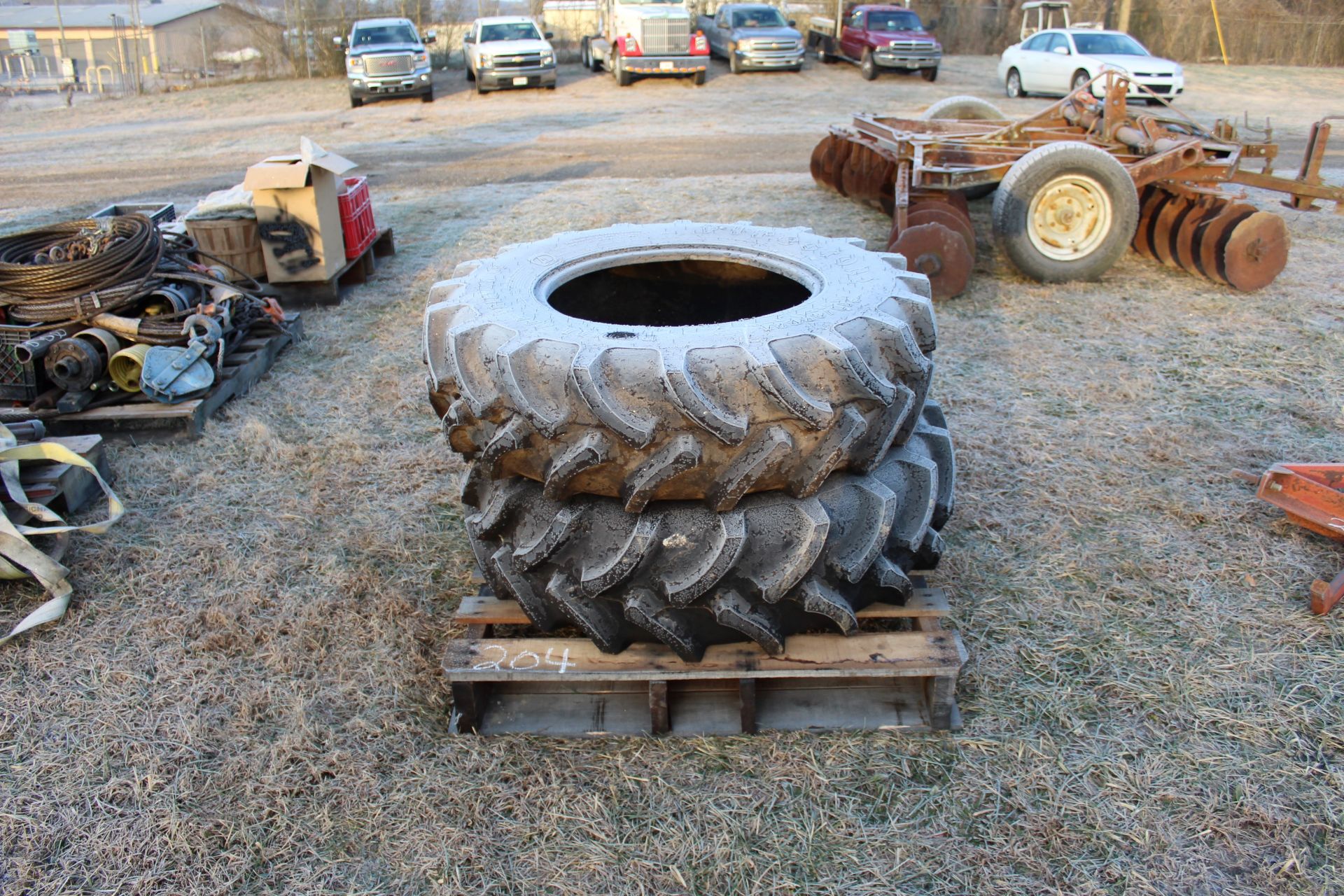 (2) NEW 340/85R 24 TRACTOR TIRES