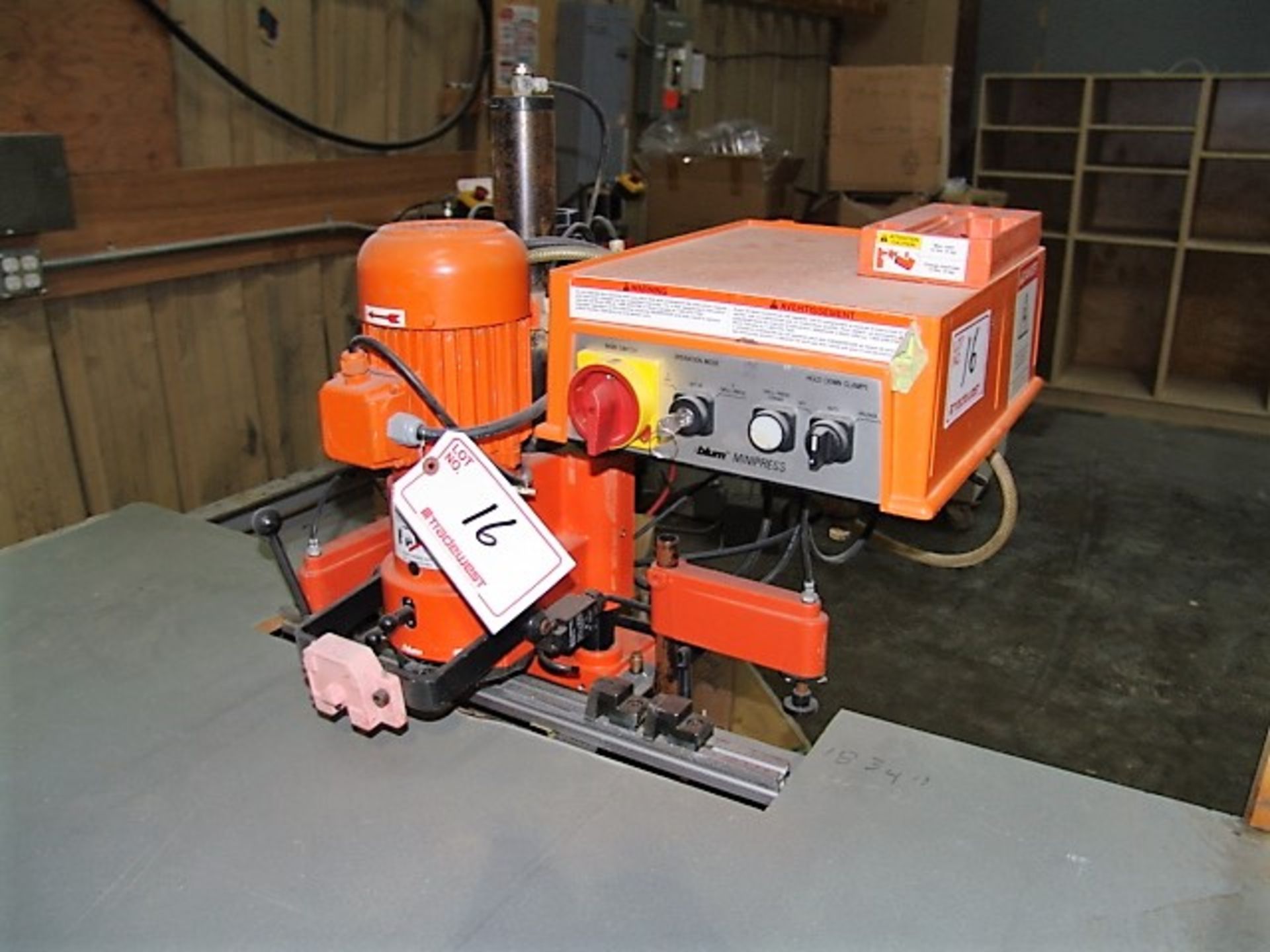 2009 BLUM MINIPRESS HINGE MACHINE, 1.5HP