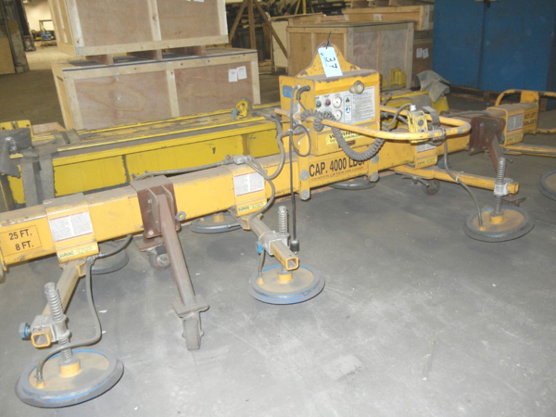 Anver 4,000 lb Expandable Self Powered Pneumatic Sheet Lifter, Maximum Sheet Size 8' x 25' (2006)