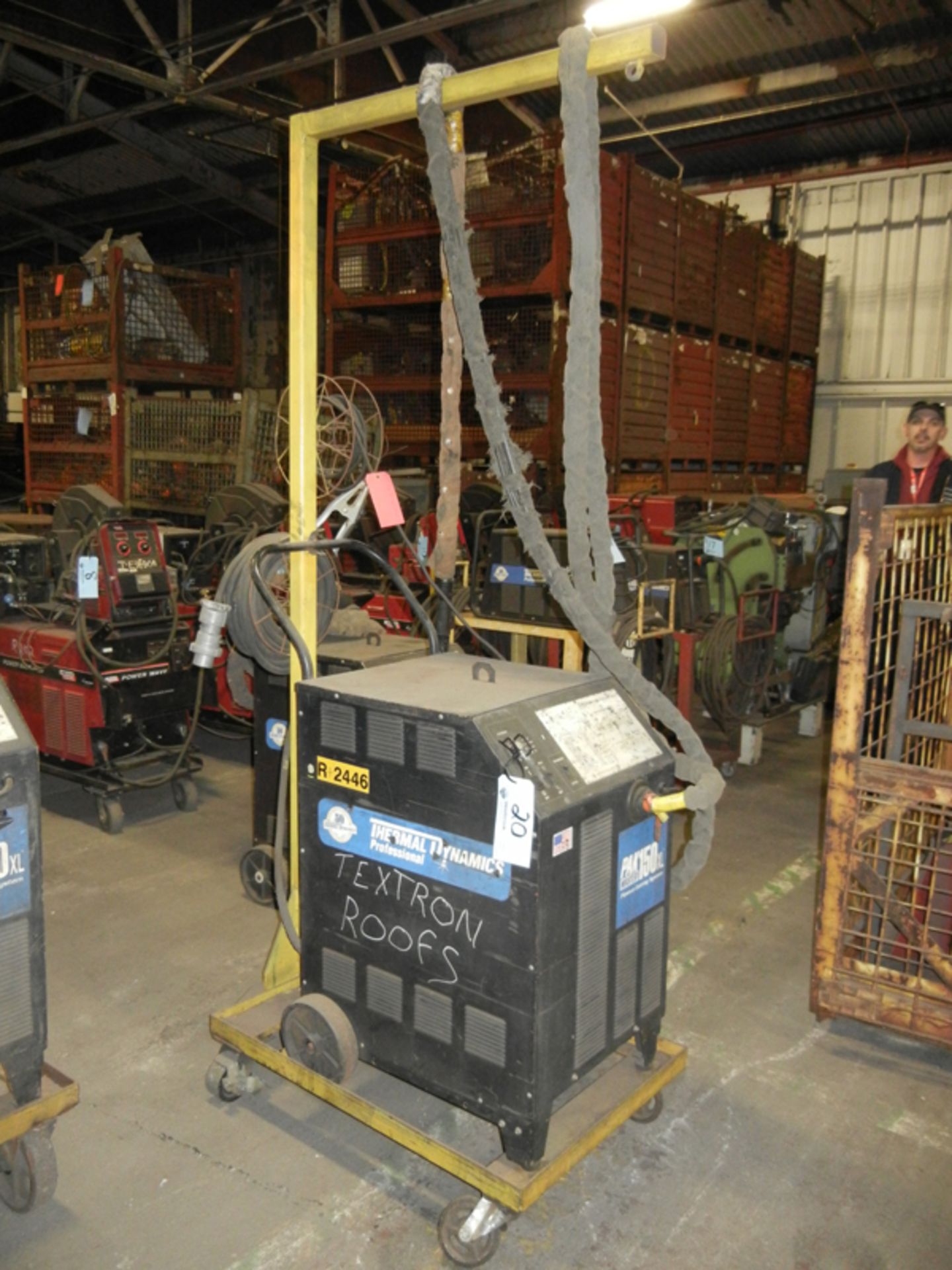 Thermal Dynamics PAK150XL Plasma Cutting System on portable cart with boom (2007)