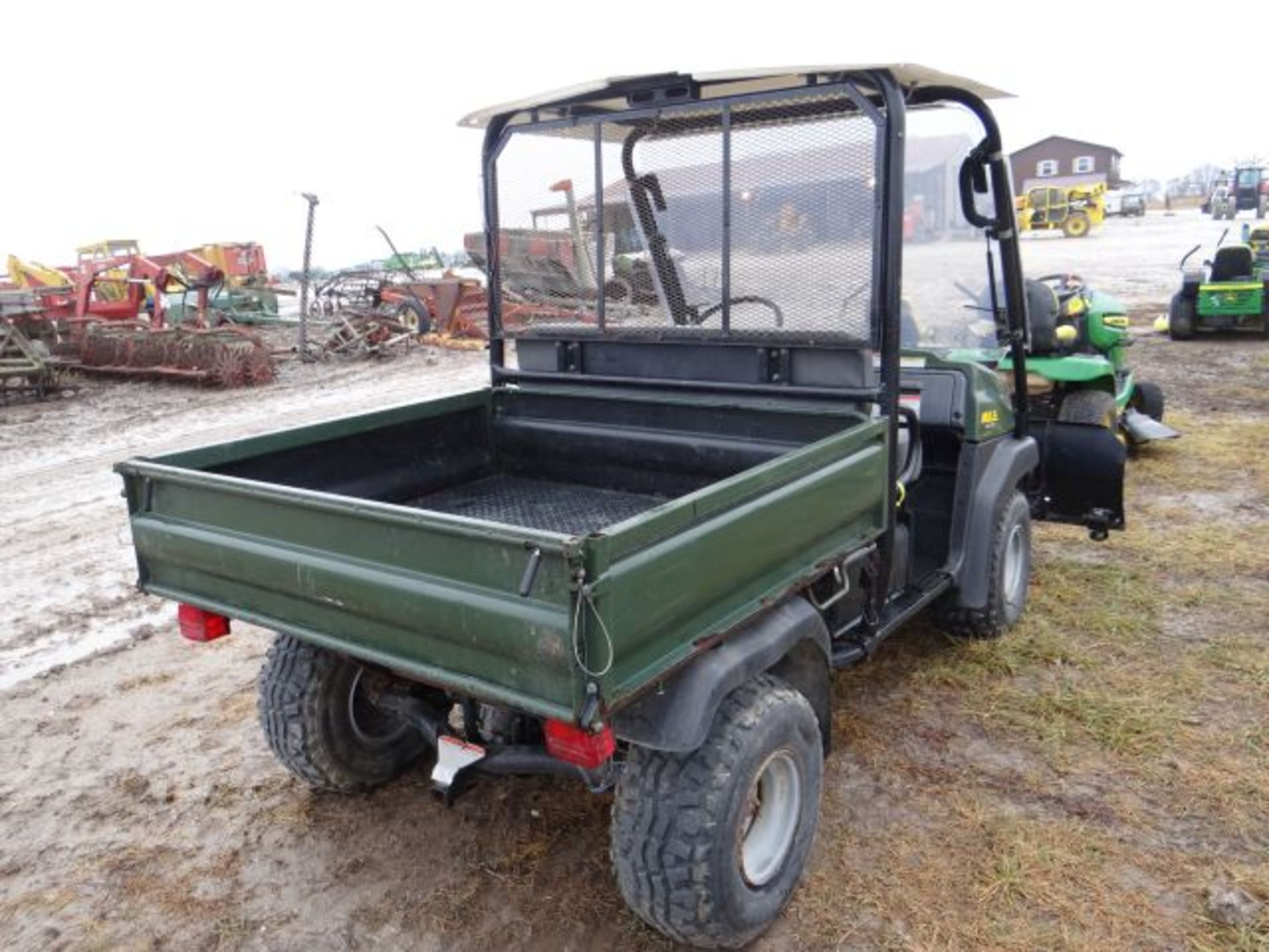 Kawasaki 3010 Mule, 2007 #112654, 960 hrs, Snow Blade, Power Lift, 4wd, Poly Windshield and Roof - Image 3 of 3