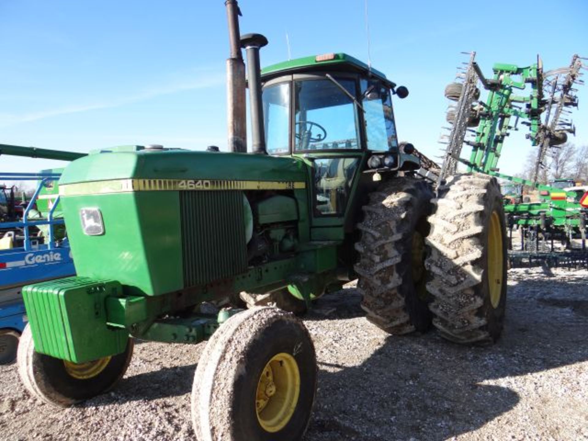 JD 4640 Tractor, 1978 8200 hrs, 2wd, 1000 PTO, Quad Range, 3 SCVs, QH, 20.8x38 Duals, Front Weights