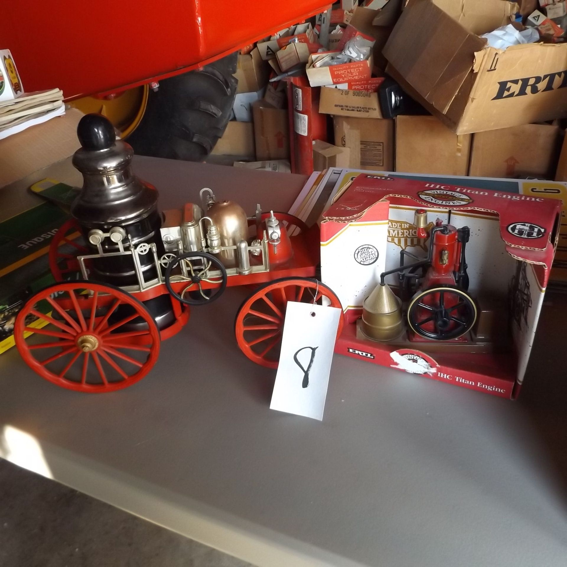 IHC Titan Toy Engine, 1/8 & Jim Beam Fire Wagon Toy