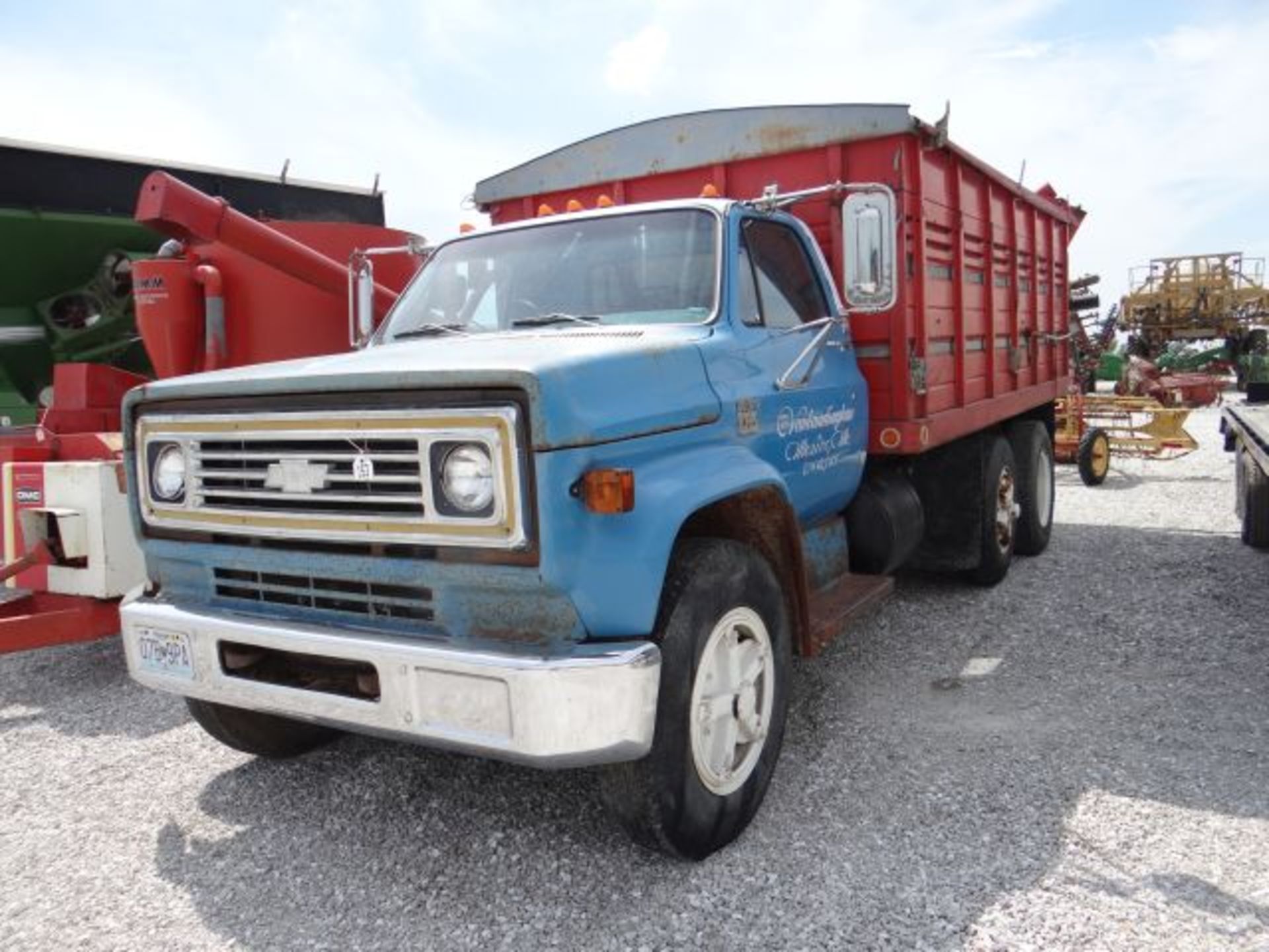 1973 Chevy C65 Grain Truck Knapheide Bed, Hoist and Roll-Over Tarp, w/Westfield Seed Auger, Title in