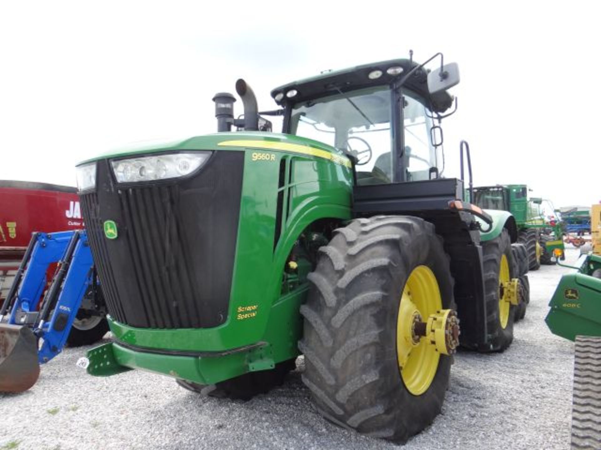 JD 9560R Tractor, 2012 5495 hrs, Scraper Special, Wheel Weights, 710/38 Tires