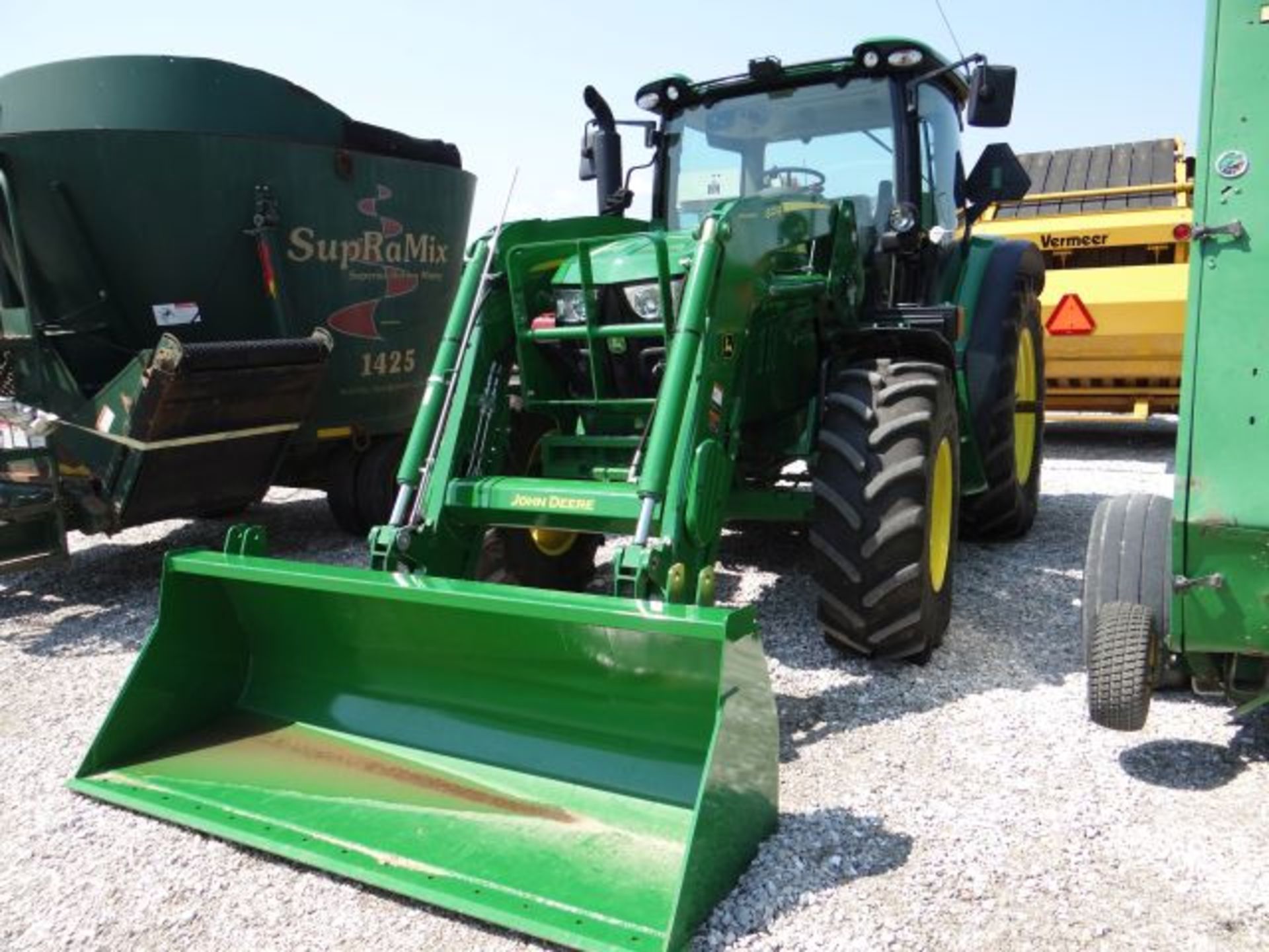 JD 6130R Tractor, 2015 #56965, 361 hrs, MFWD, Green Star Ready, 3 SCVs, 540/540E/1000 PTO,